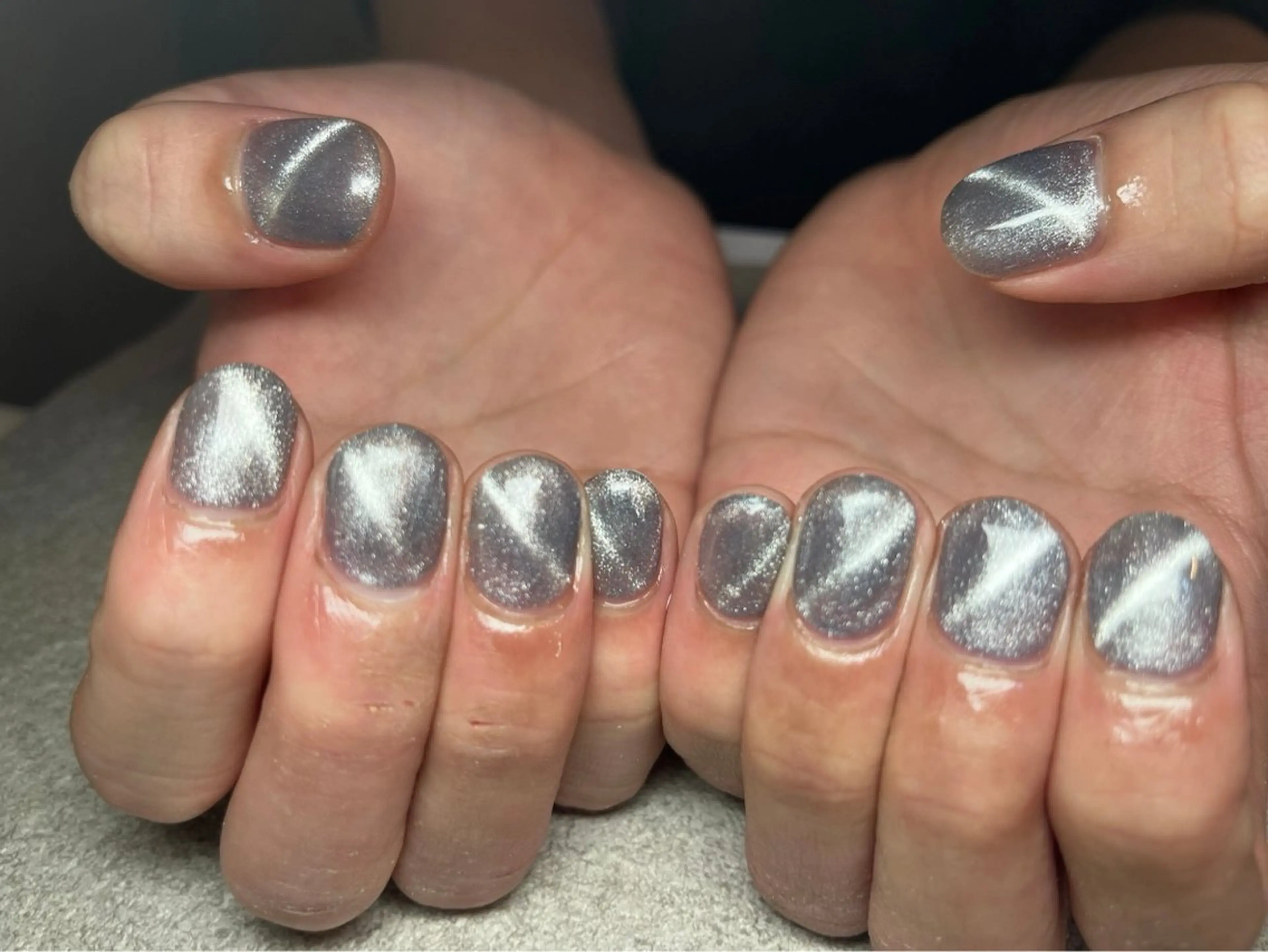 ネイル マグネットネイル マグネットワンカラー ワンカラーネイル elu 船橋店 Fukaのネイルデザイン