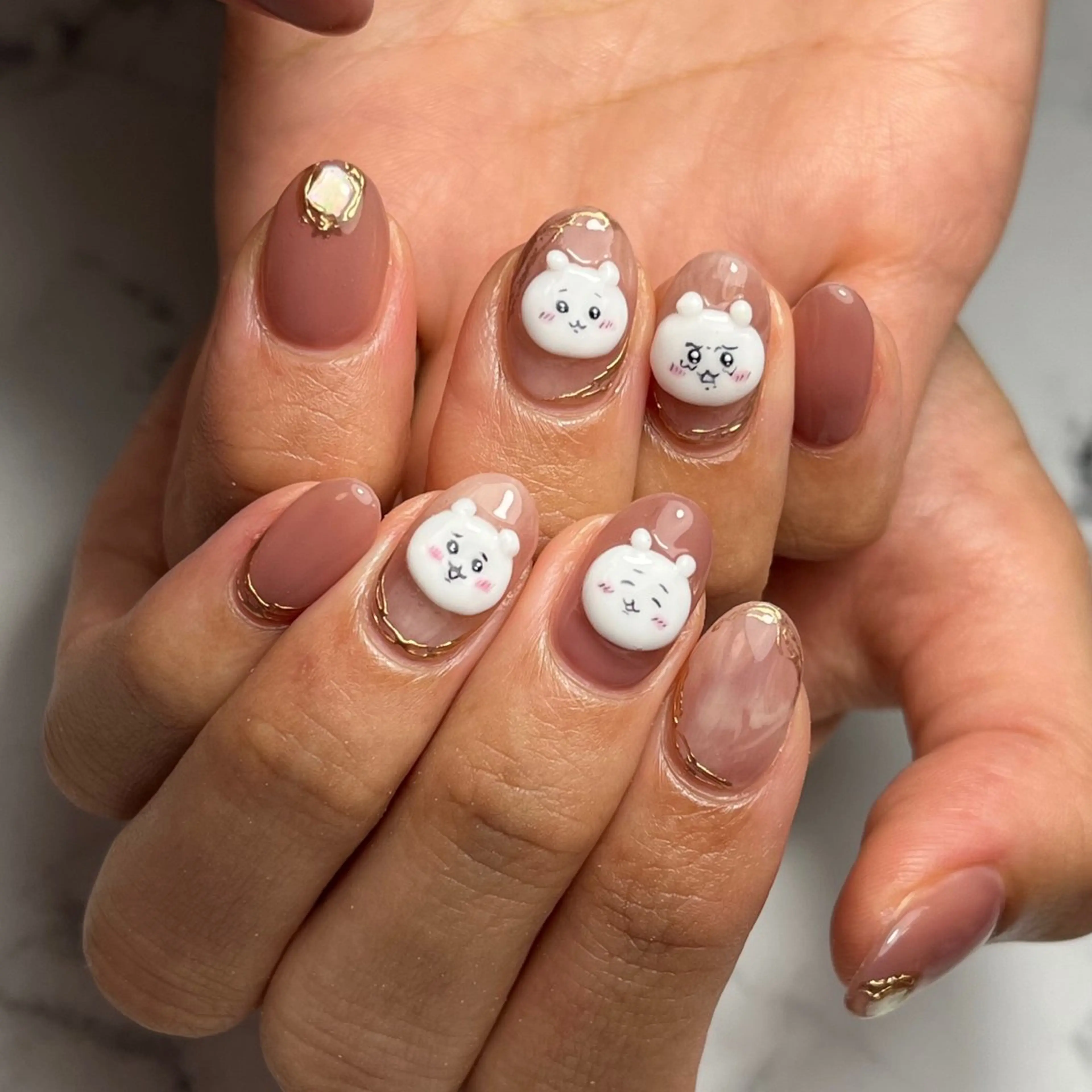 ネイル アートネイル 大理石ネイル(マーブル) ワンカラーネイル ハンドネイル NAIL NOWのネイルデザイン