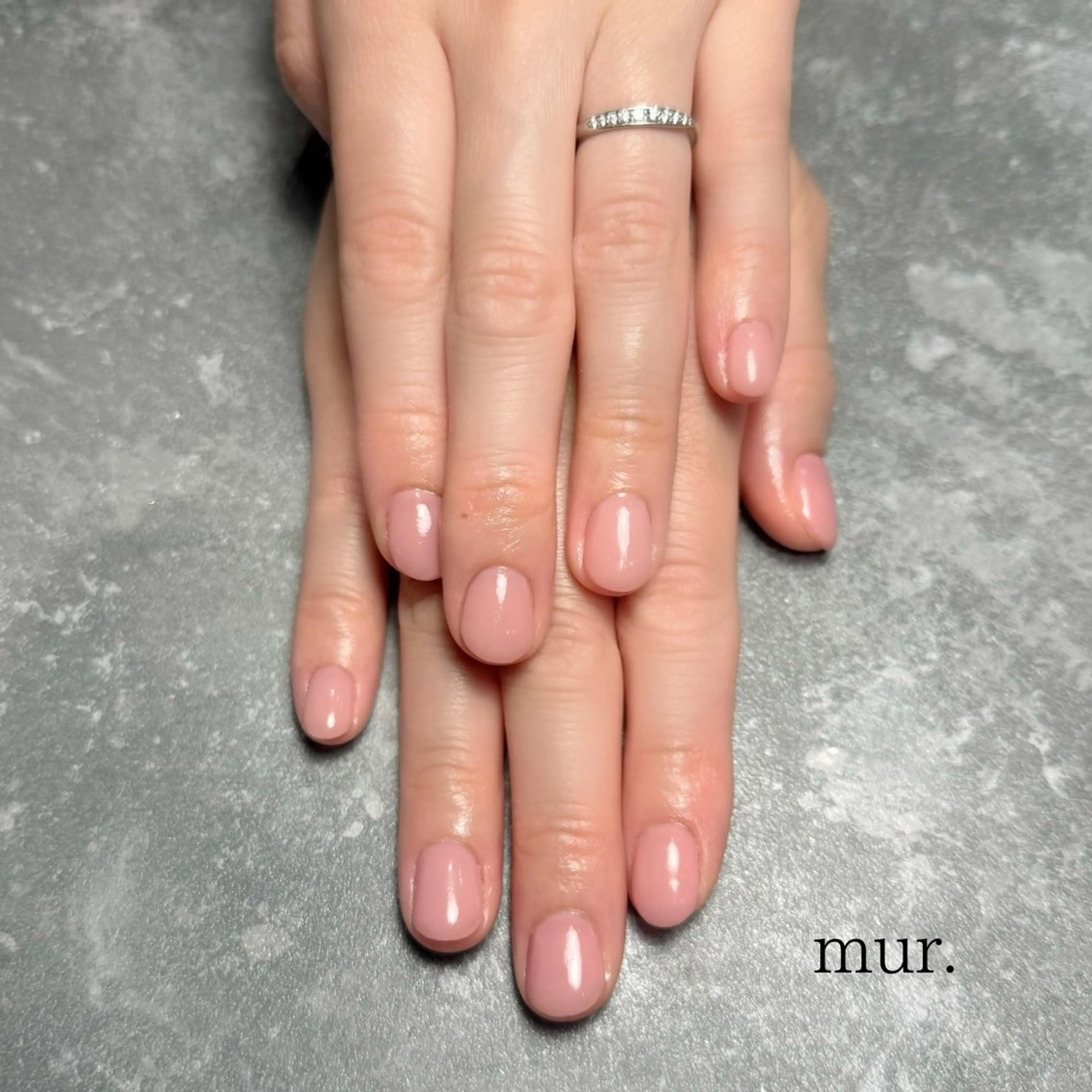 ネイル オフィスネイル ワンカラーネイル ピンク シンプルネイル ハンドネイル nail salon　mur.所属・haruka nailのネイルデザイン