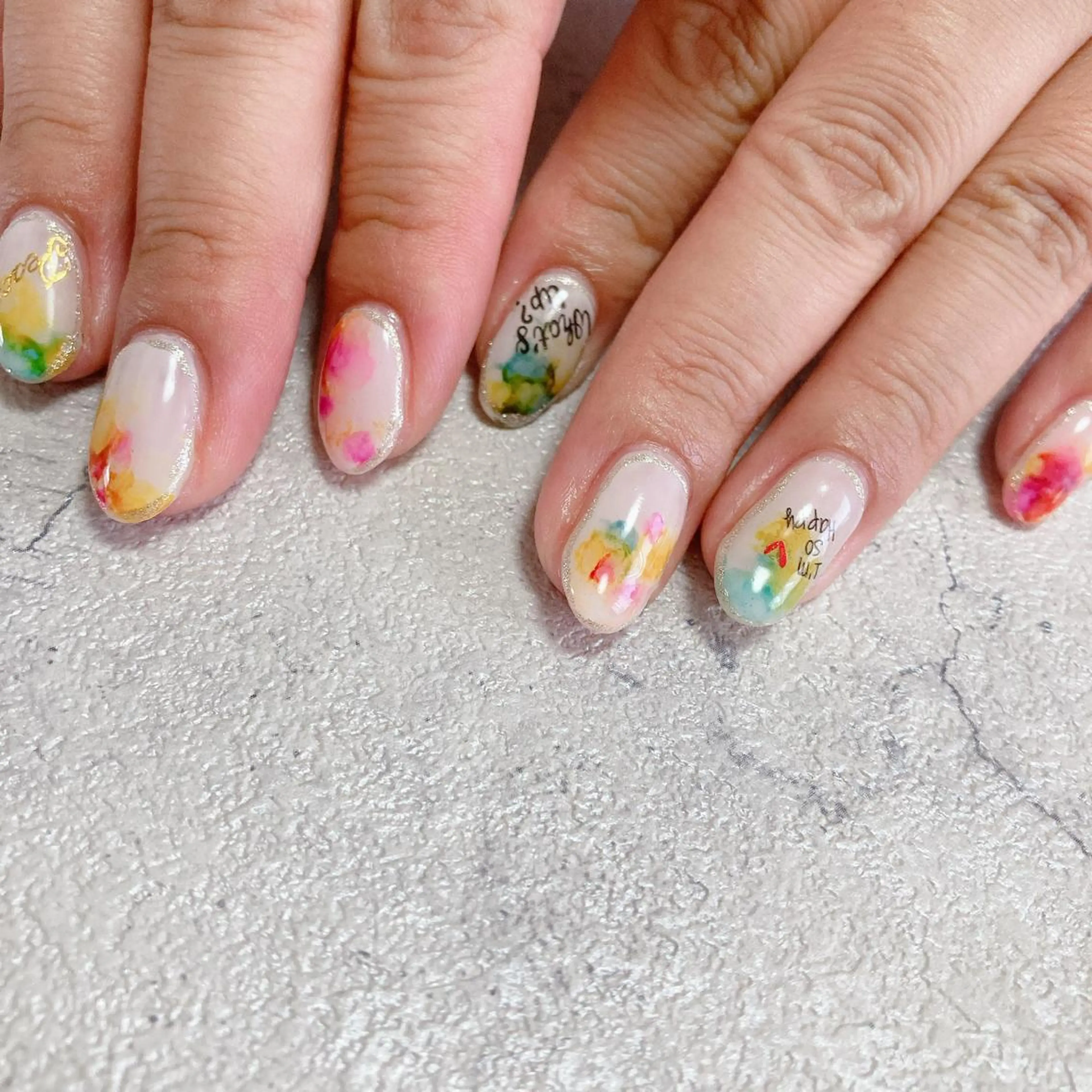 ご新規さま限定🌿個性派インクアートネイル オフなしの写真