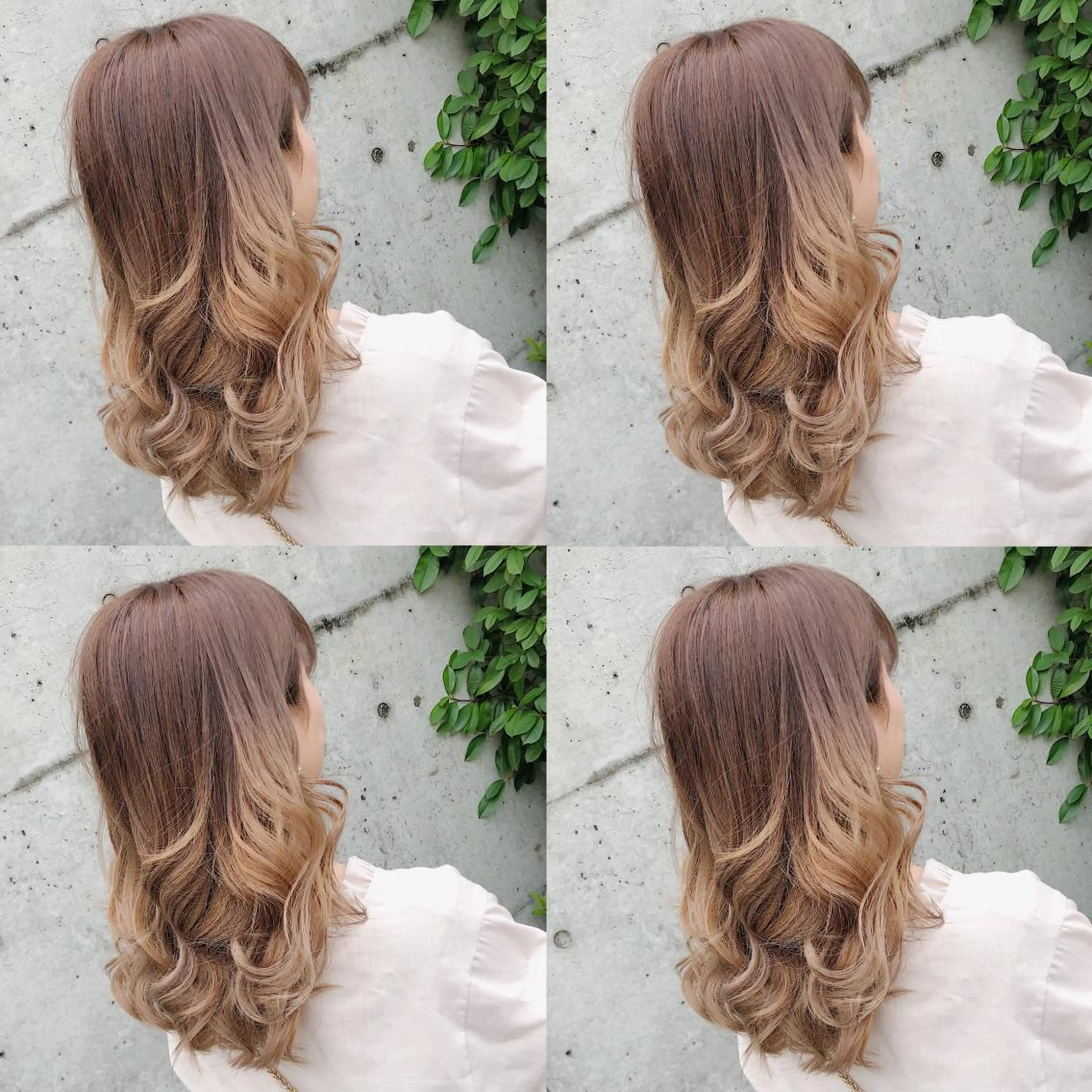ロング カラー ヘアアレンジ メンズ キッズ ヘアカラー トリートメント 💟Chloe原宿店 🩶ハイトーンのヘアスタイル
