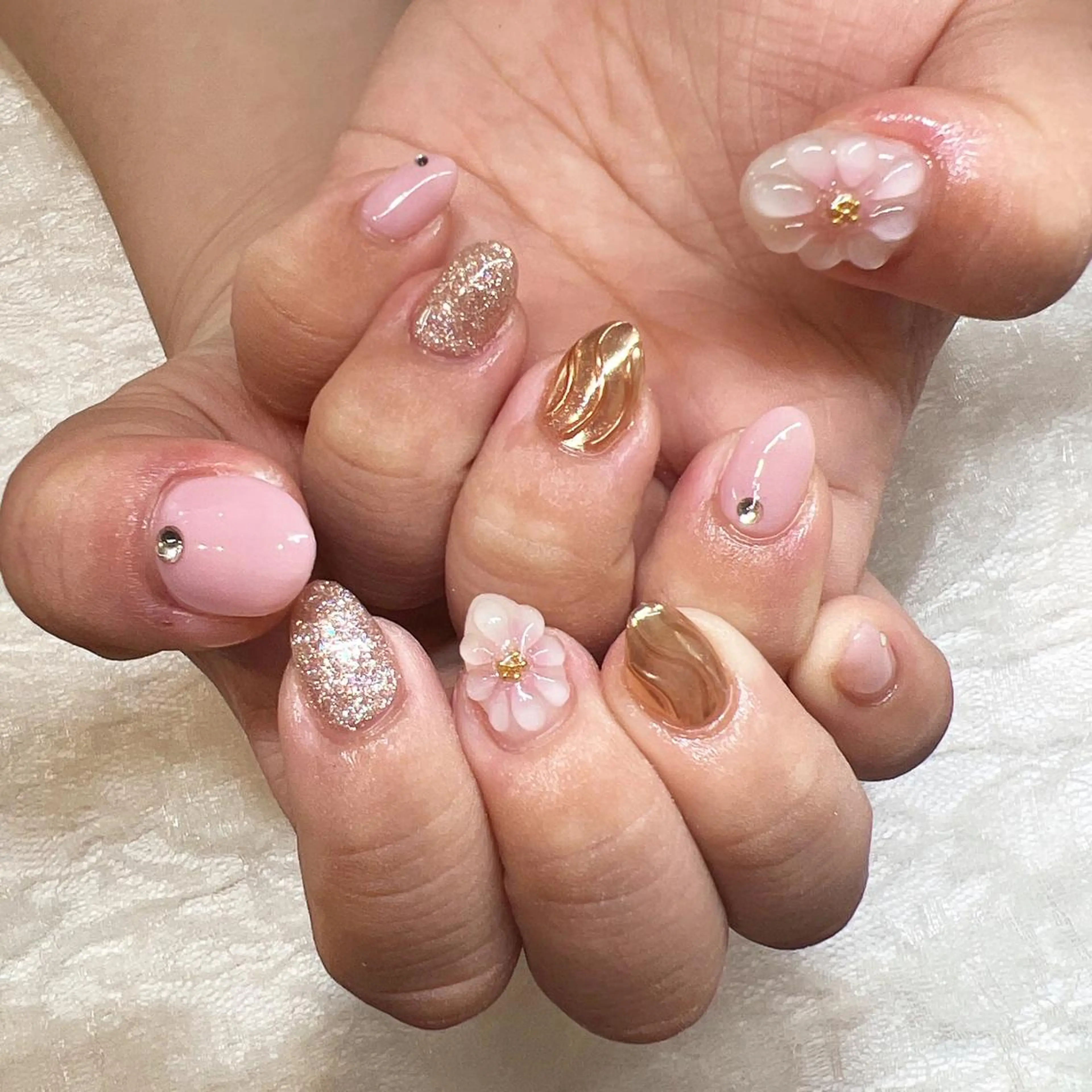 ネイル ぷっくりネイル 春ネイル ♡Nailist yui♡のネイルデザイン