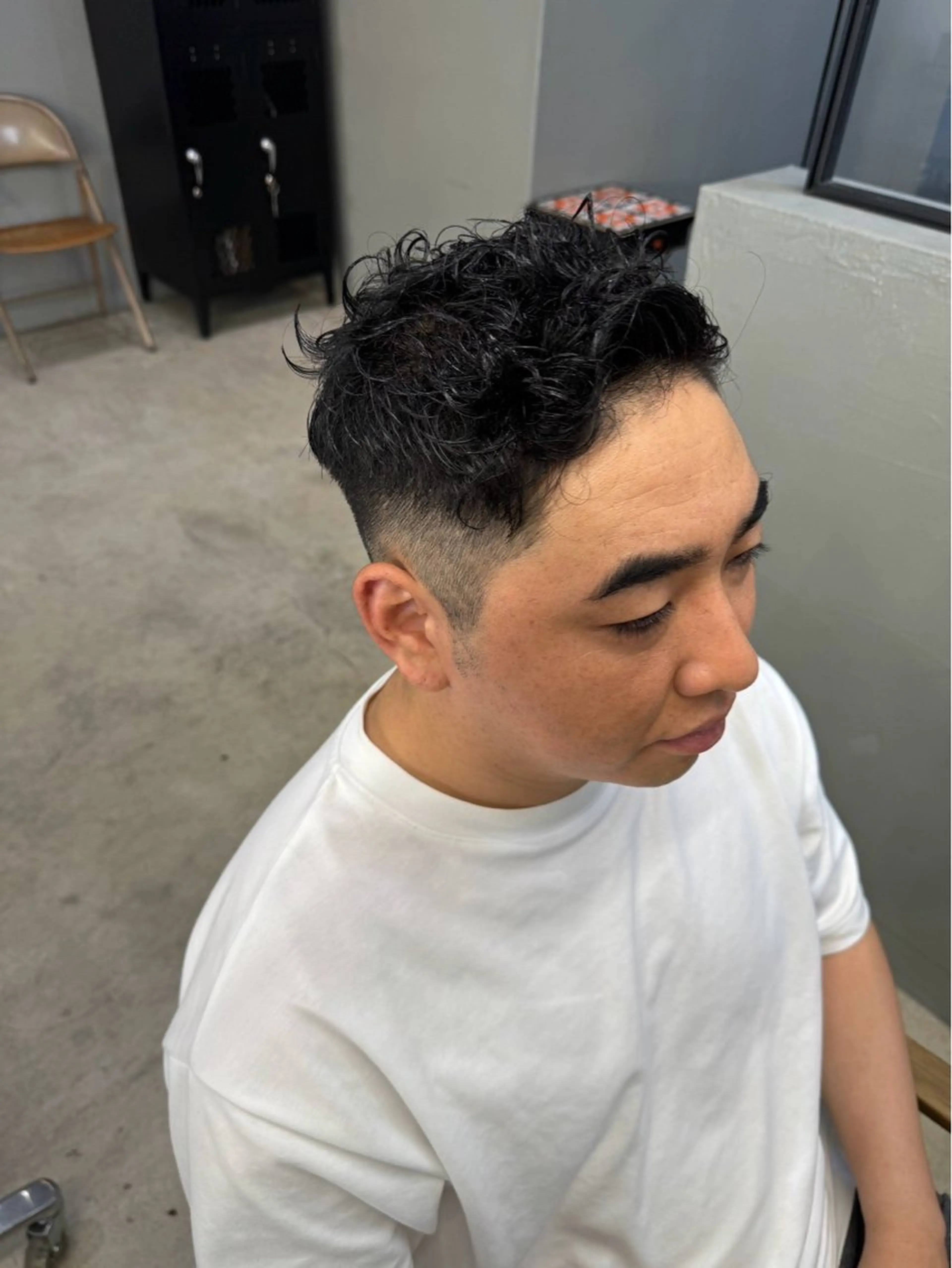 ショート パーマ メンズ カット パーマ メンズ専門サロン wokeのヘアスタイル