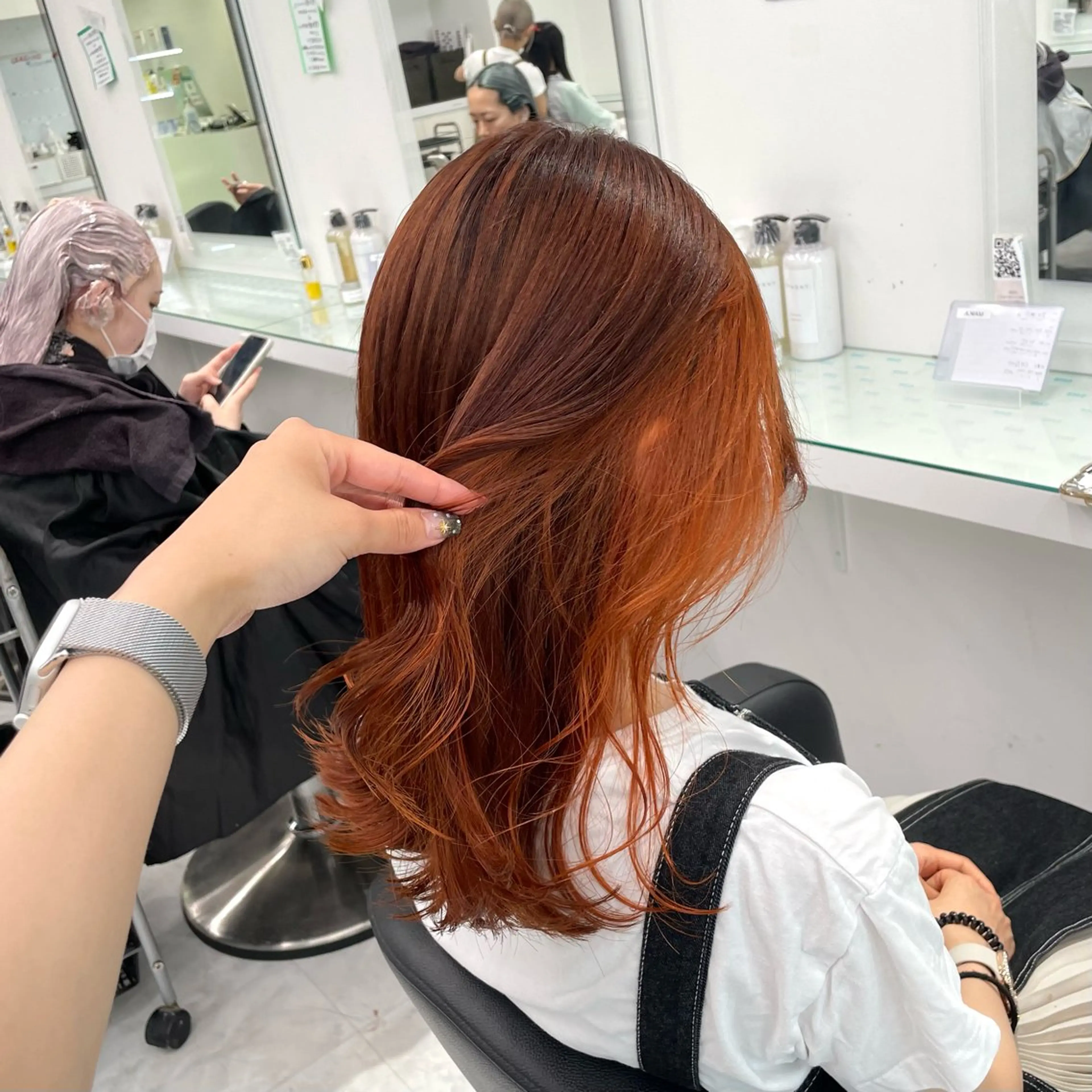 ロング カラー ヘアカラー トリートメント ヘッドスパ ヘアセット 暖色🩷透明感カラー ♡Maika♡のヘアスタイル