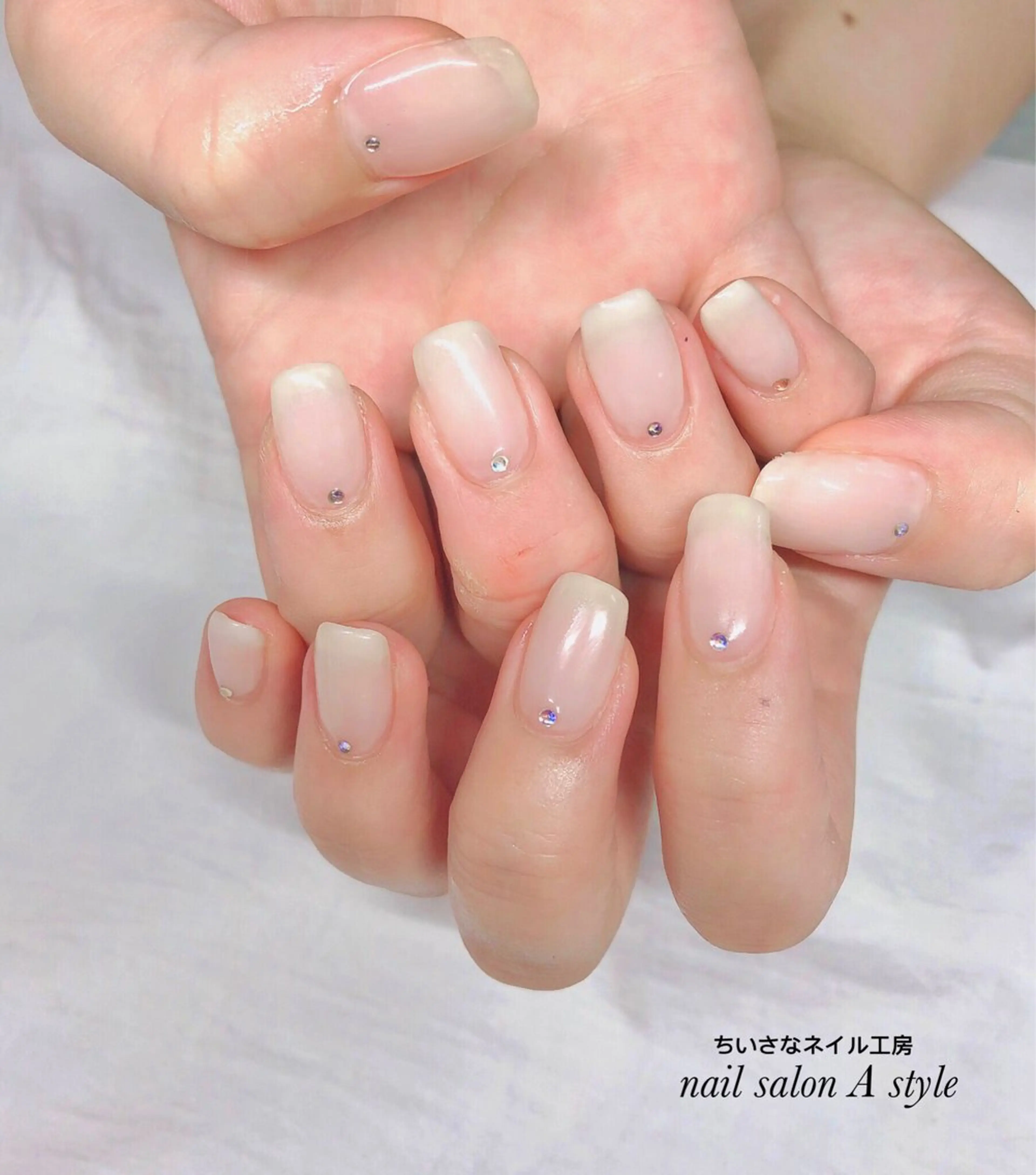 ネイル シンプルネイル ホワイト nail salon A styleのネイルデザイン