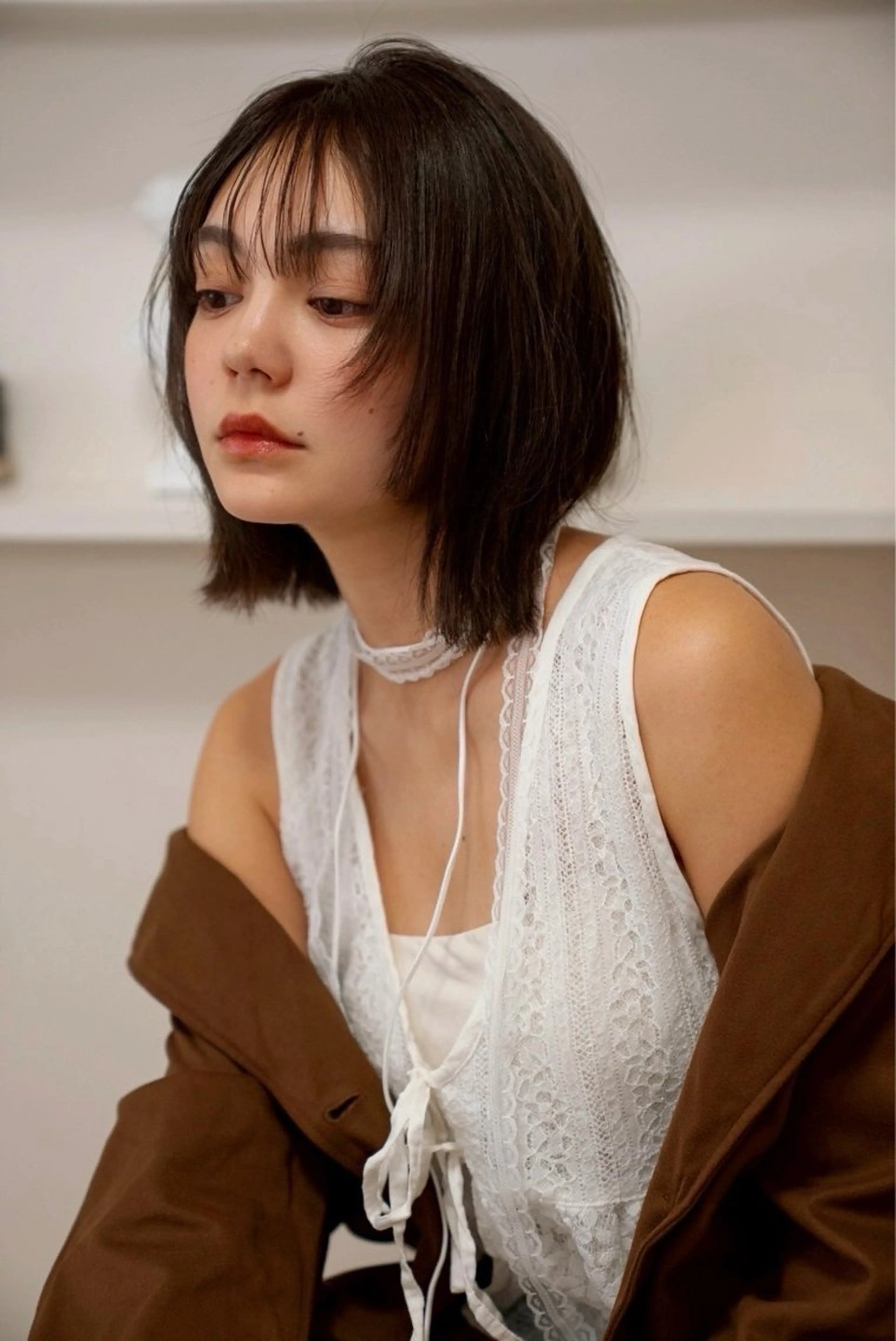 セミロング ヘアカラー ヘアセット Farbe 🤍officialのヘアスタイル