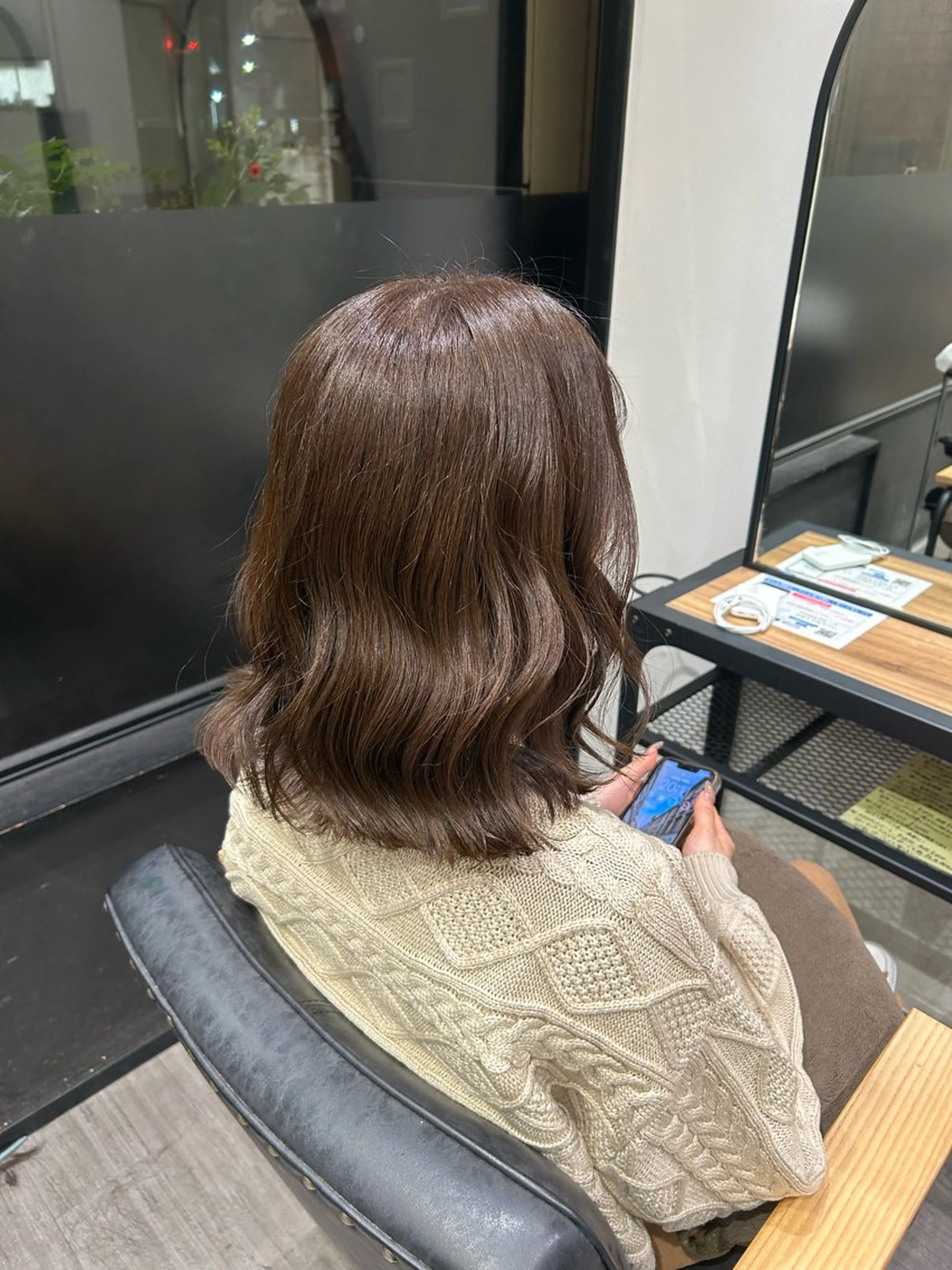 ミディアム カラー ヘアアレンジ アッシュ 透明感カラー オリーブアッシュ カット ヘアカラー カラーリスト💟草間 紫音💟のヘアスタイル