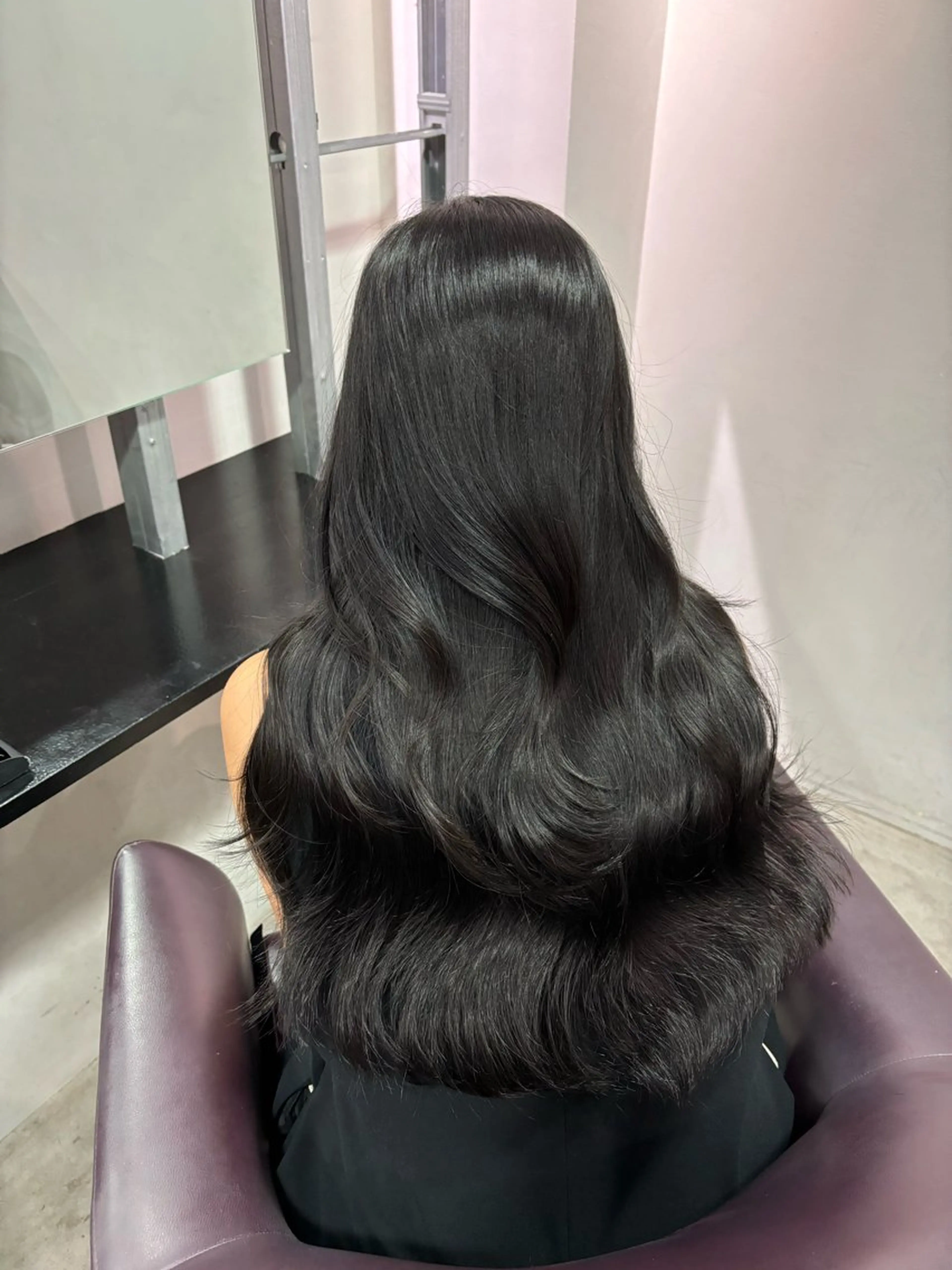 ロング カラー グレージュ ハイライトカラー 外国人風カラー ハイライト レイヤーカット カット ヘアカラー トリートメント オリーブベージュ 🫒🩶Rianaのヘアスタイル