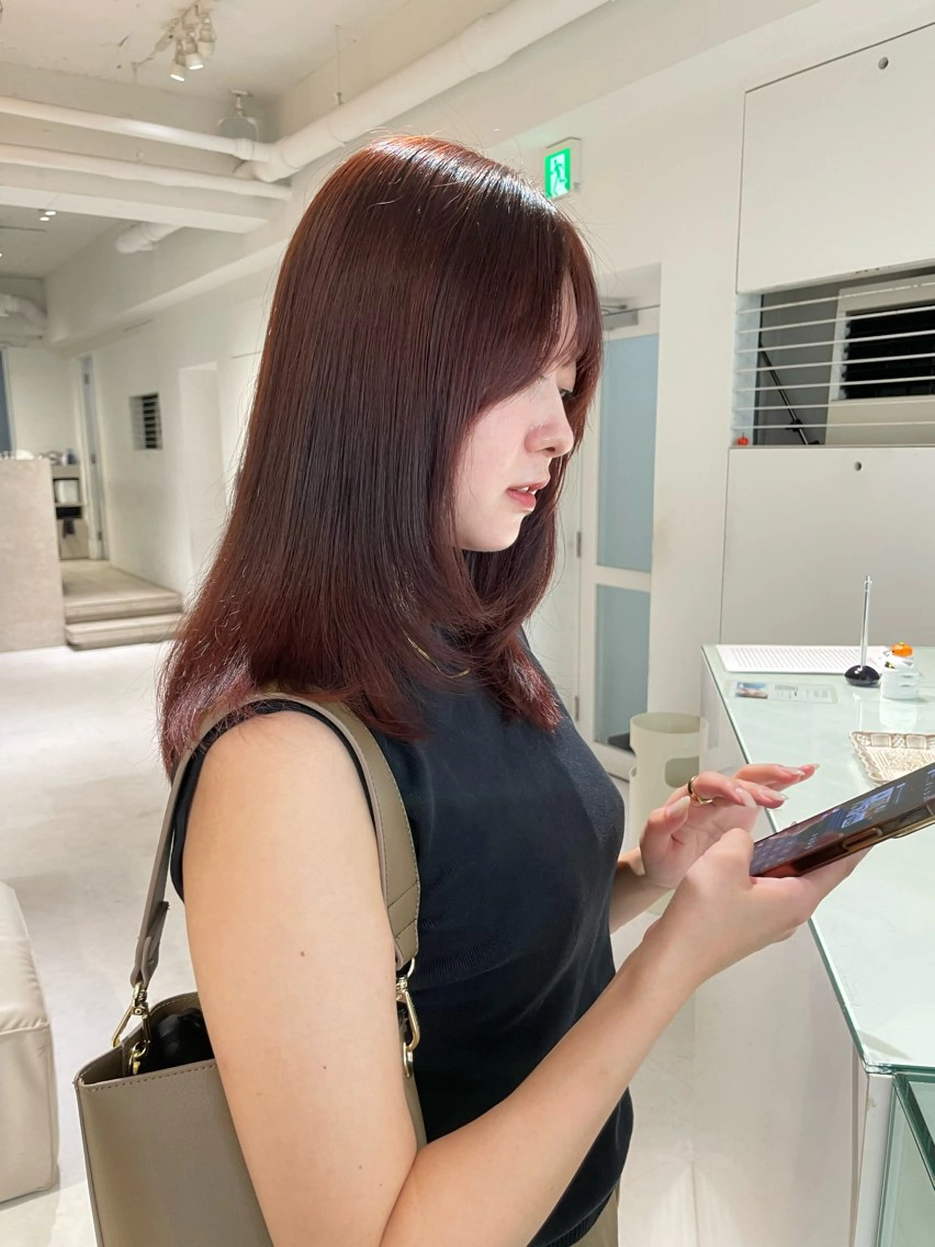 セミロング カット ヘアカラー トリートメント loely 💞miyuのヘアスタイル