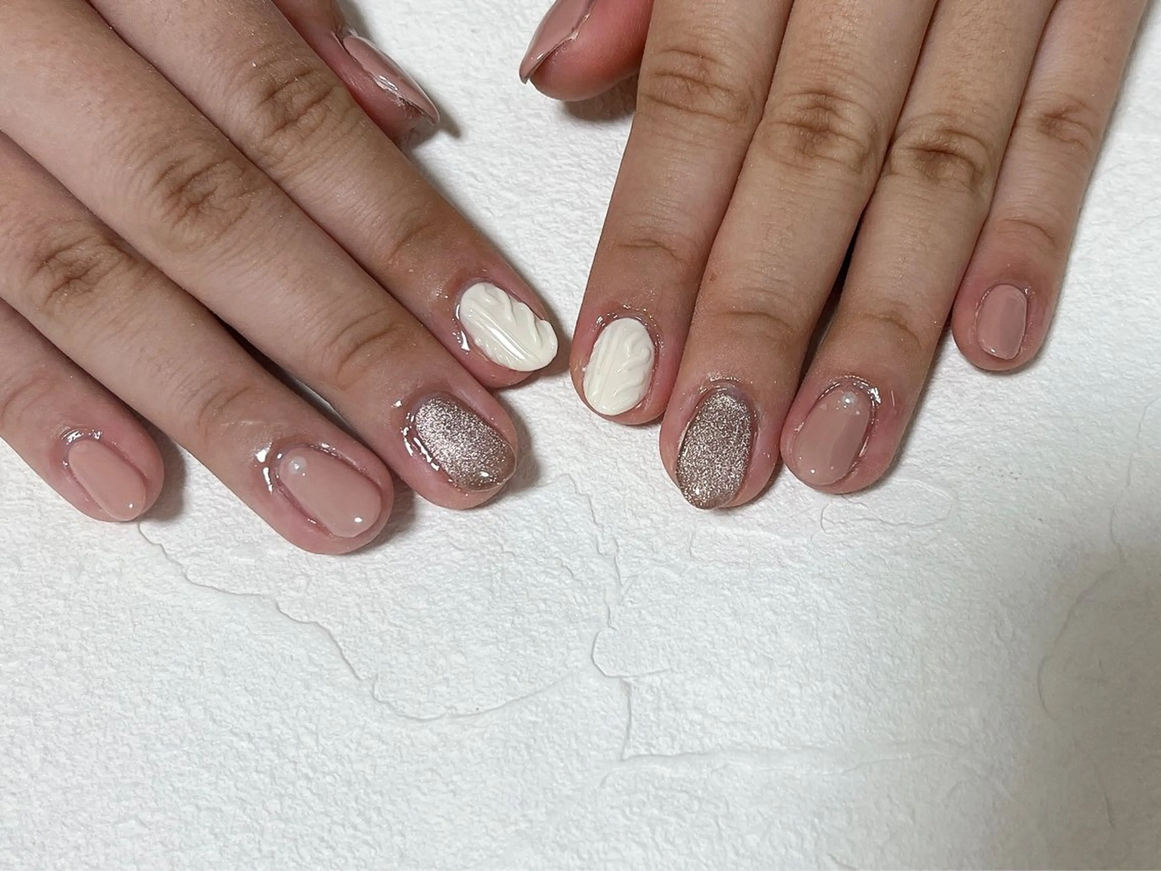 ネイル オーロラネイル フットネイル フレンチネイル ジェルネイル 韓国ネイル ハンドネイル Mogu nail 二子玉川のネイルデザイン