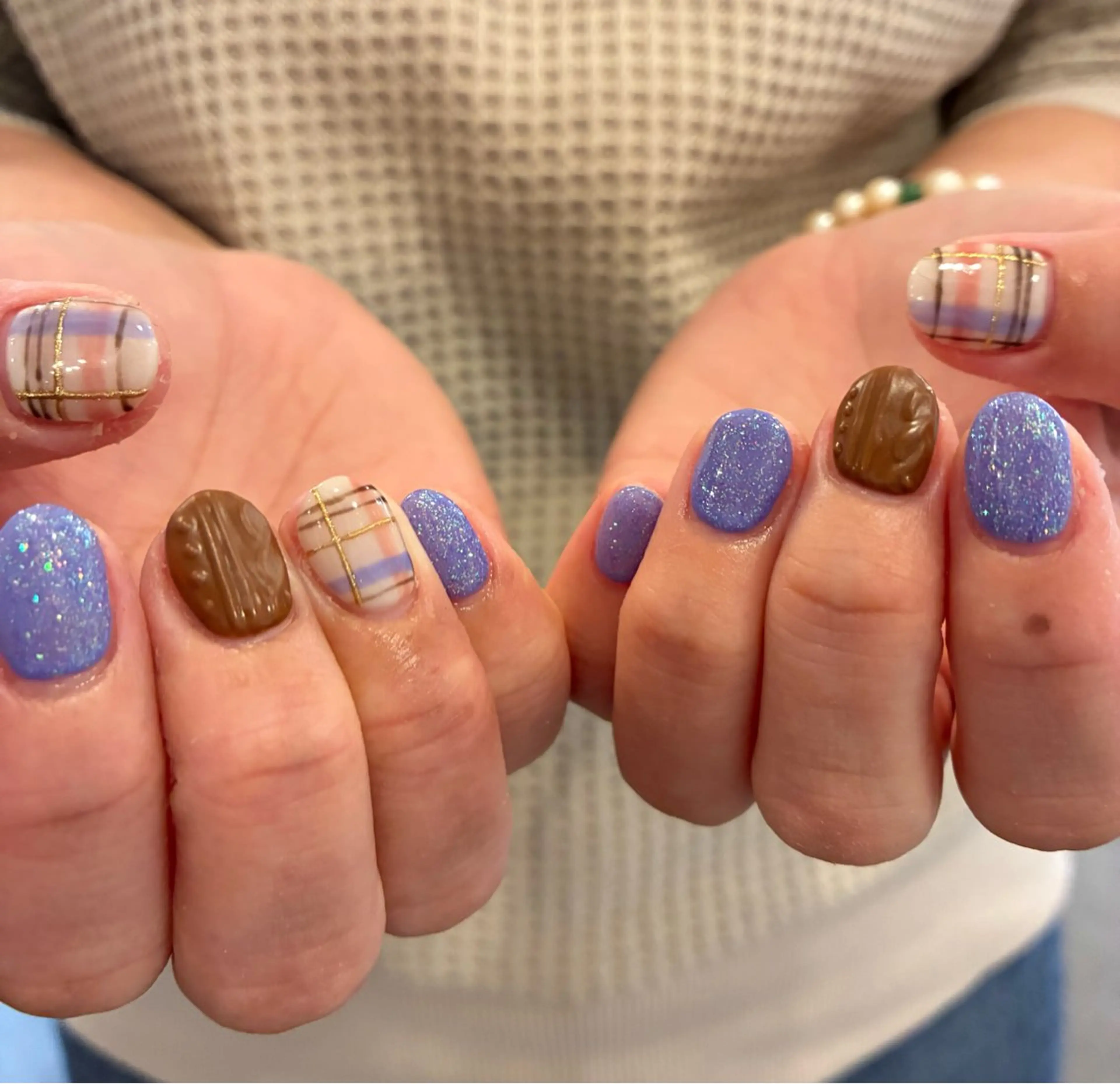 ネイル ハンドネイル Sun Brown ANのネイルデザイン