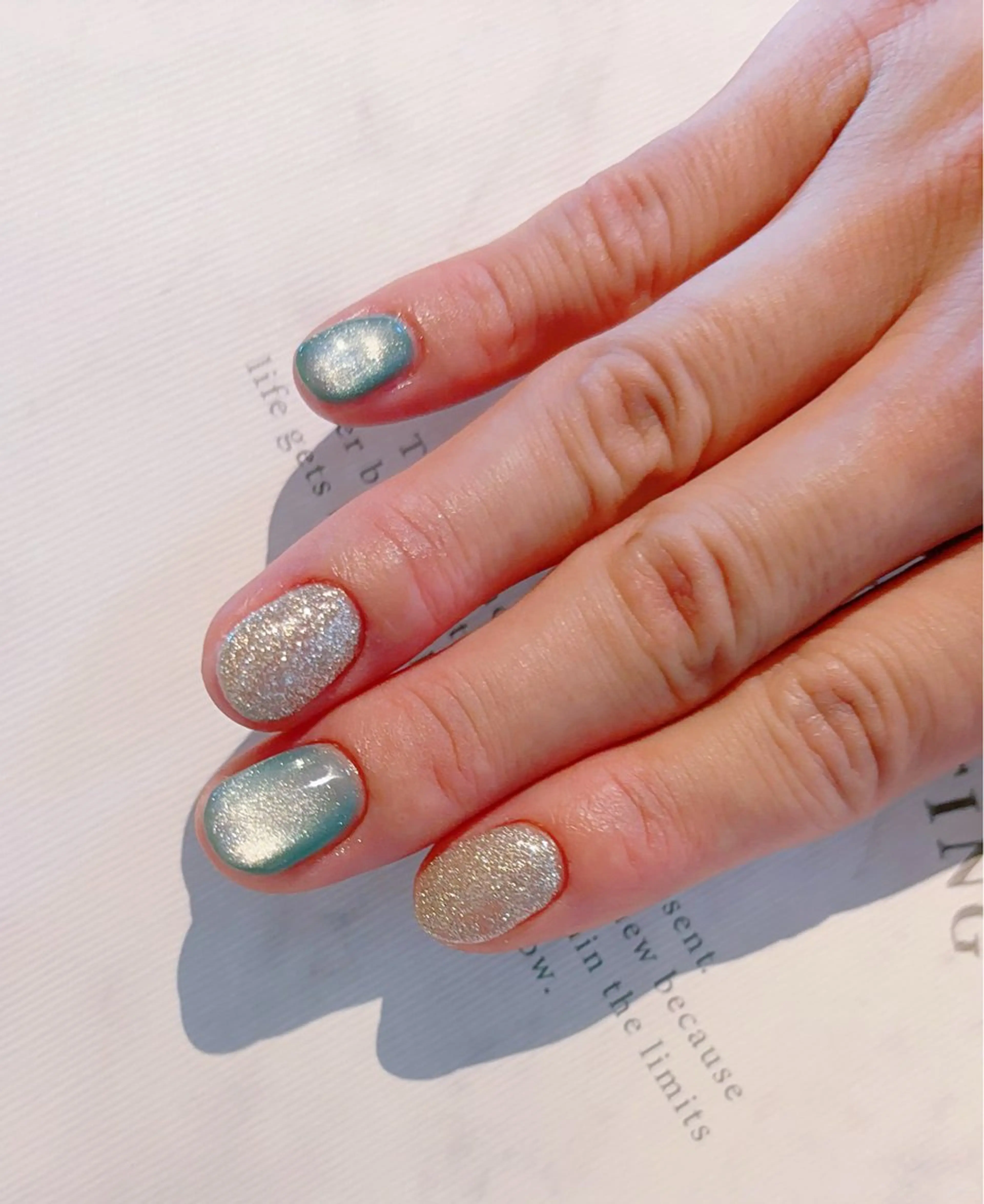マグネットネイルワンカラ💅オフ込みの写真