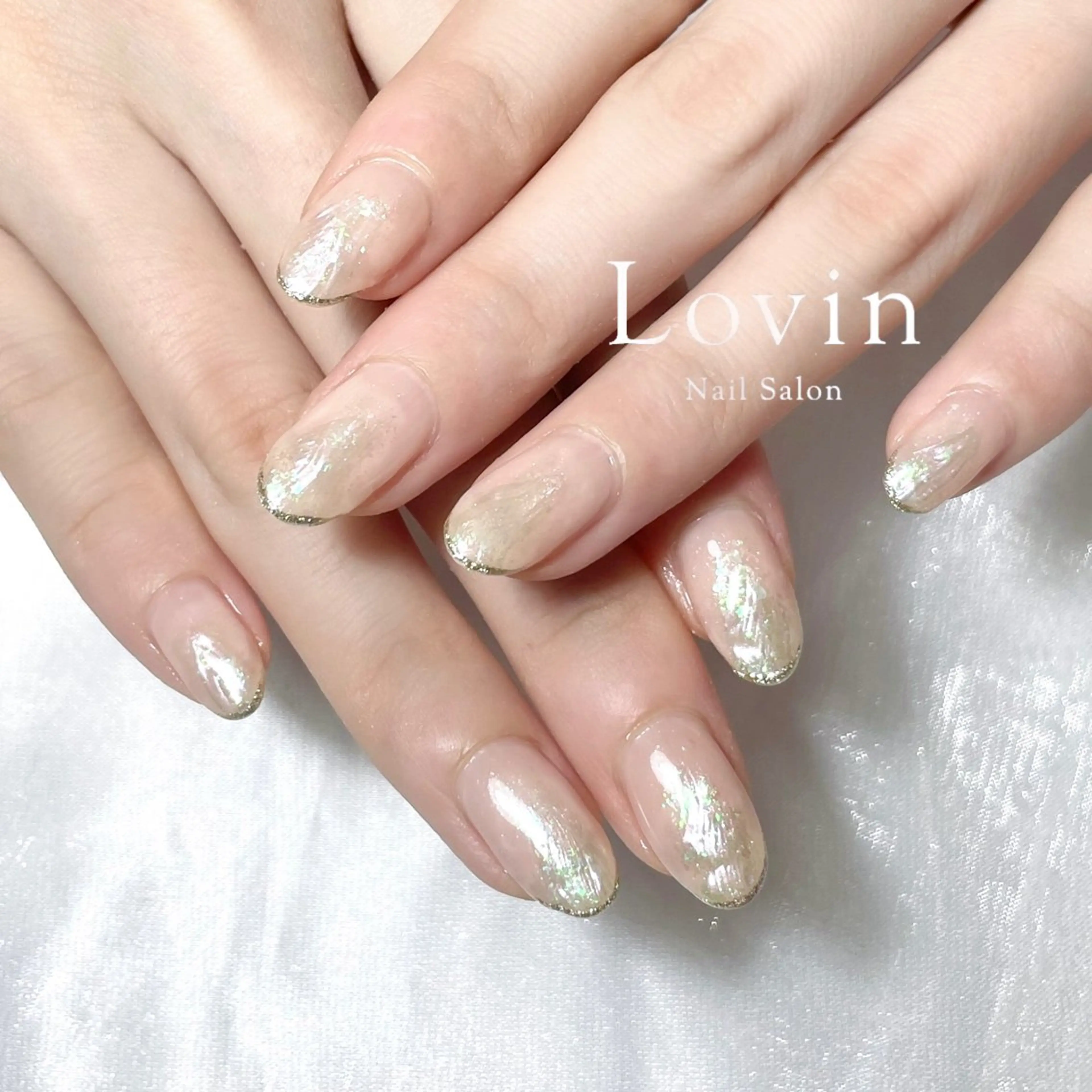 ネイル ジェルネイル ニュアンスネイル オフィスネイル パラジェル パラジェルプレミアムサロン nail care &spa Lovin［ラヴィン］所属・Azegami Minaのネイルデザイン