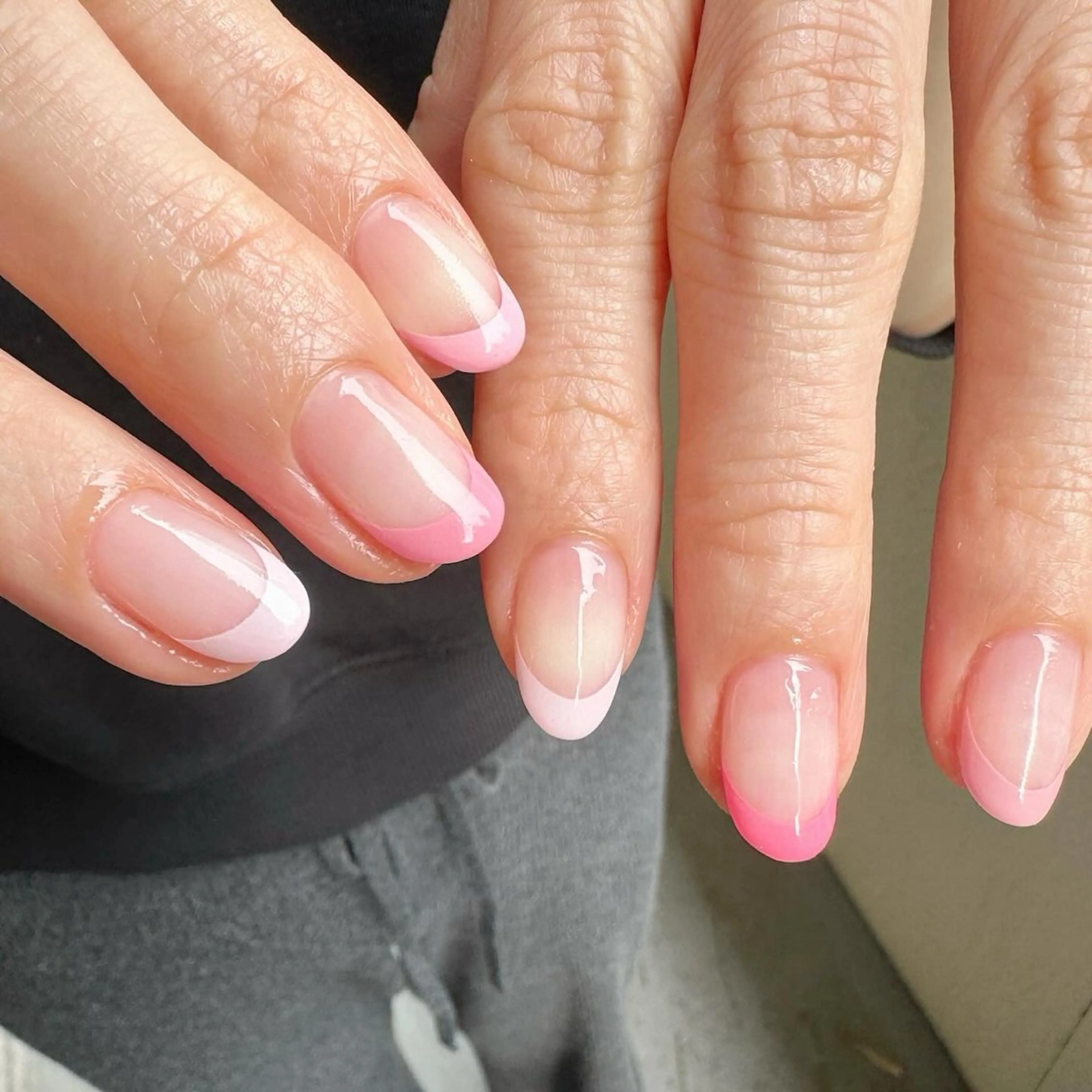 ネイル フレンチネイル 氷ネイル・うるうるネイル 韓国ネイル ニュアンスネイル ピンク 🪞KAPE NAIL 🪞のネイルデザイン