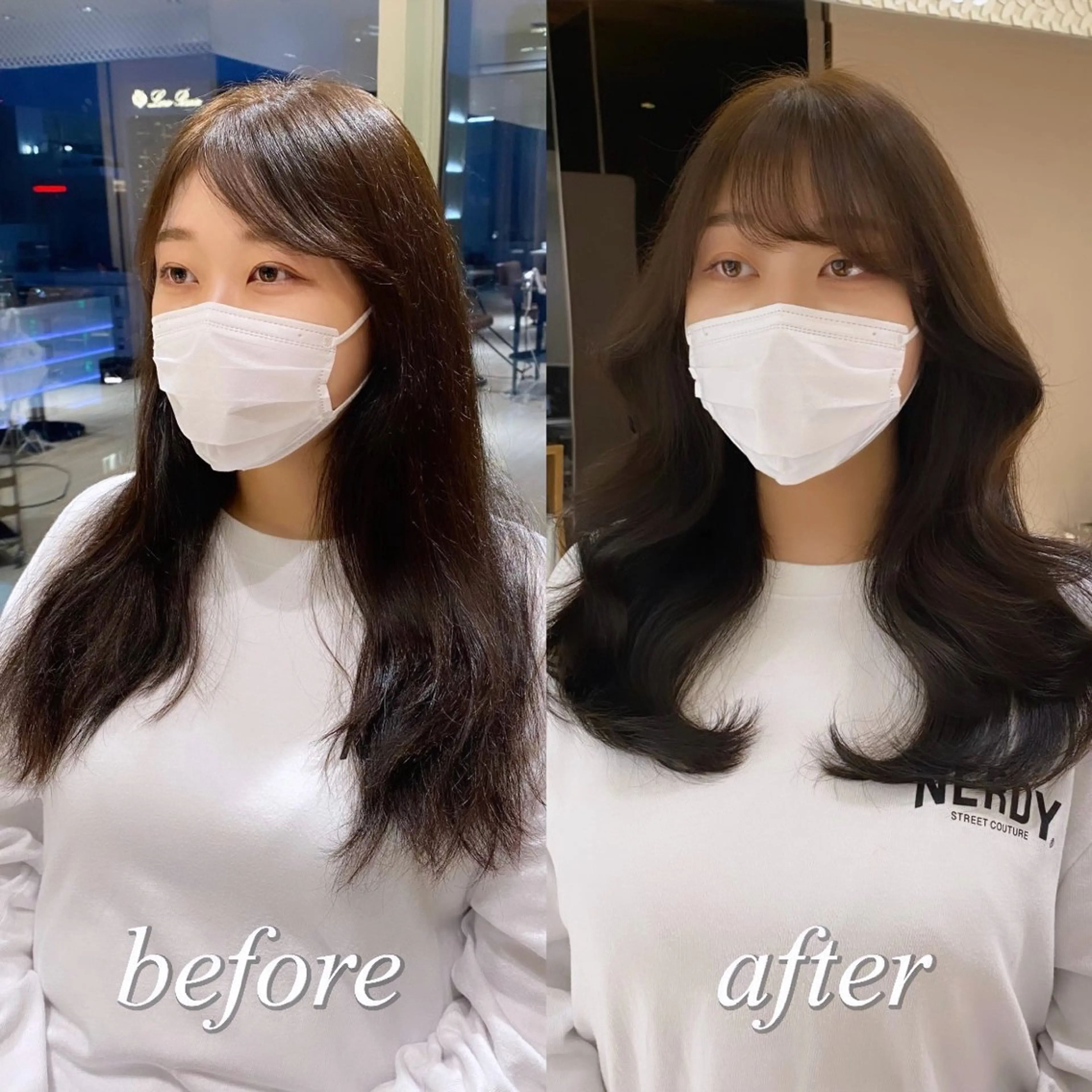 セミロング カラー レイヤー/顔周り /透明感🩶高橋大のヘアスタイル