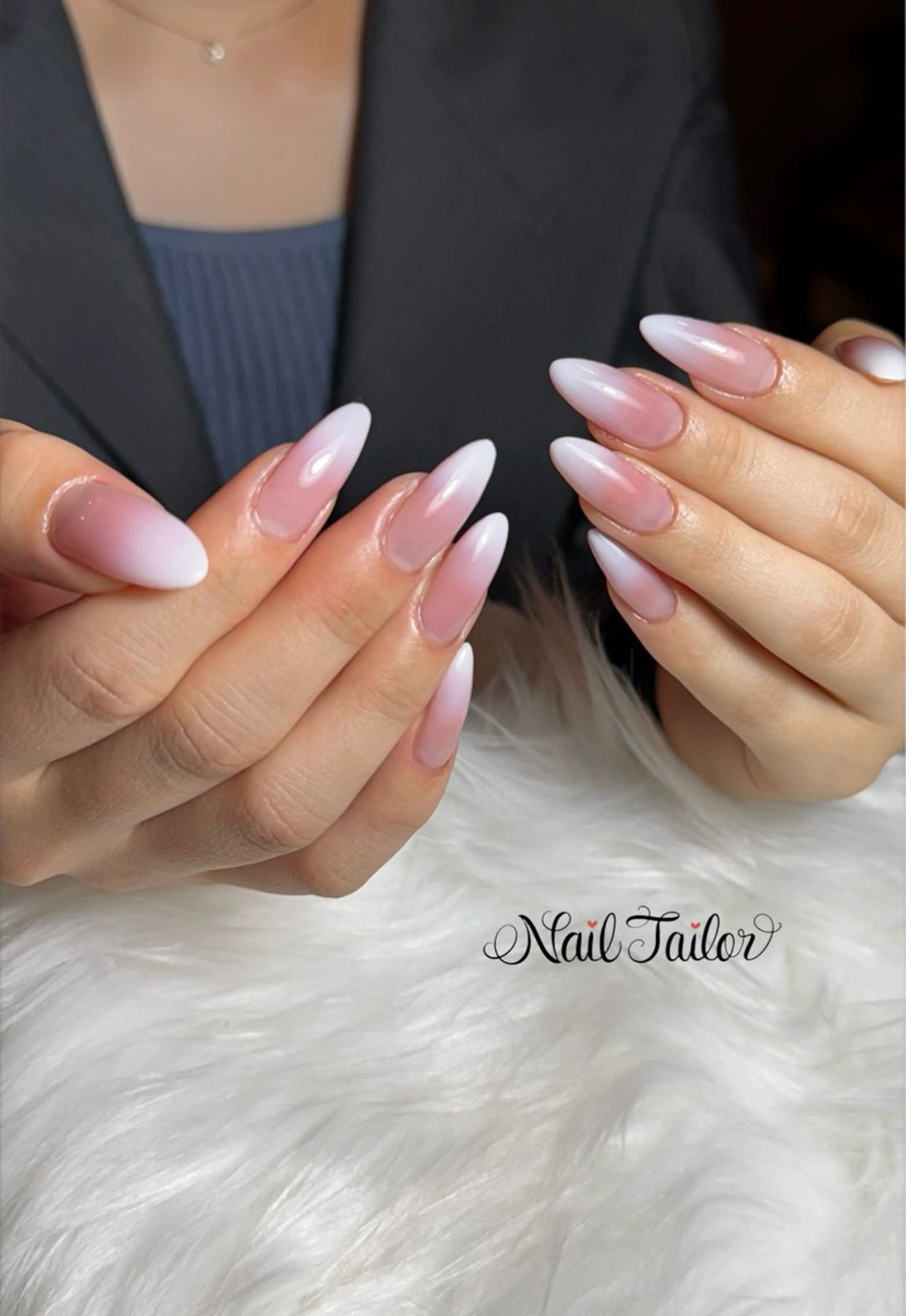 ネイル ジェルネイル ロングネイル オフィスネイル ブライダルネイル ホワイト ハンドネイル 〜Nail Tailor〜　ネイルテイラー所属・NailTailor ネイルテイラーのネイルデザイン