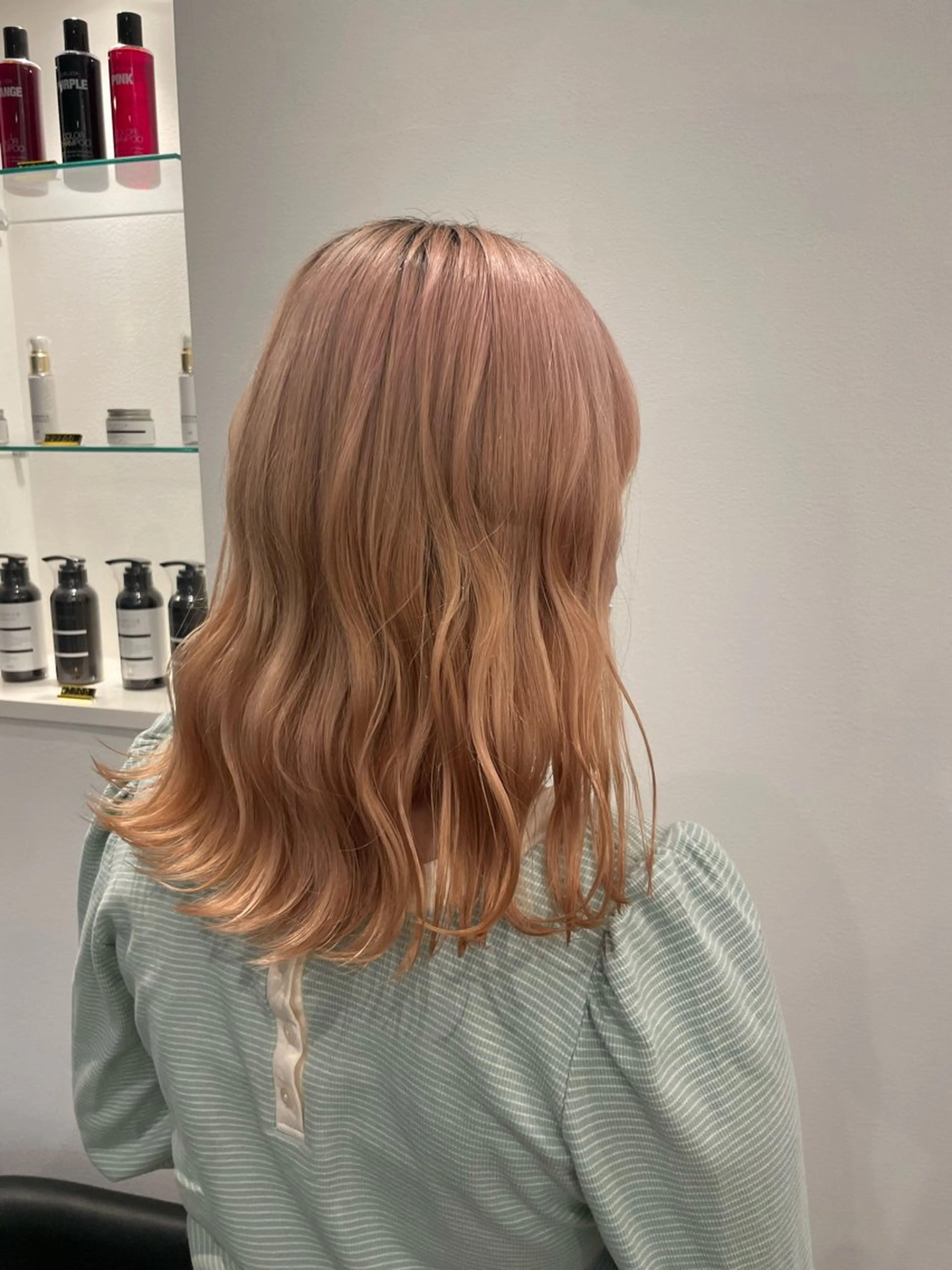 カラー ブラウンカラー オレンジ ヘアカラー トリートメント Lond rouge所属・💚銀座/ミディアム /美髪矯正/芦川💚のヘアスタイル