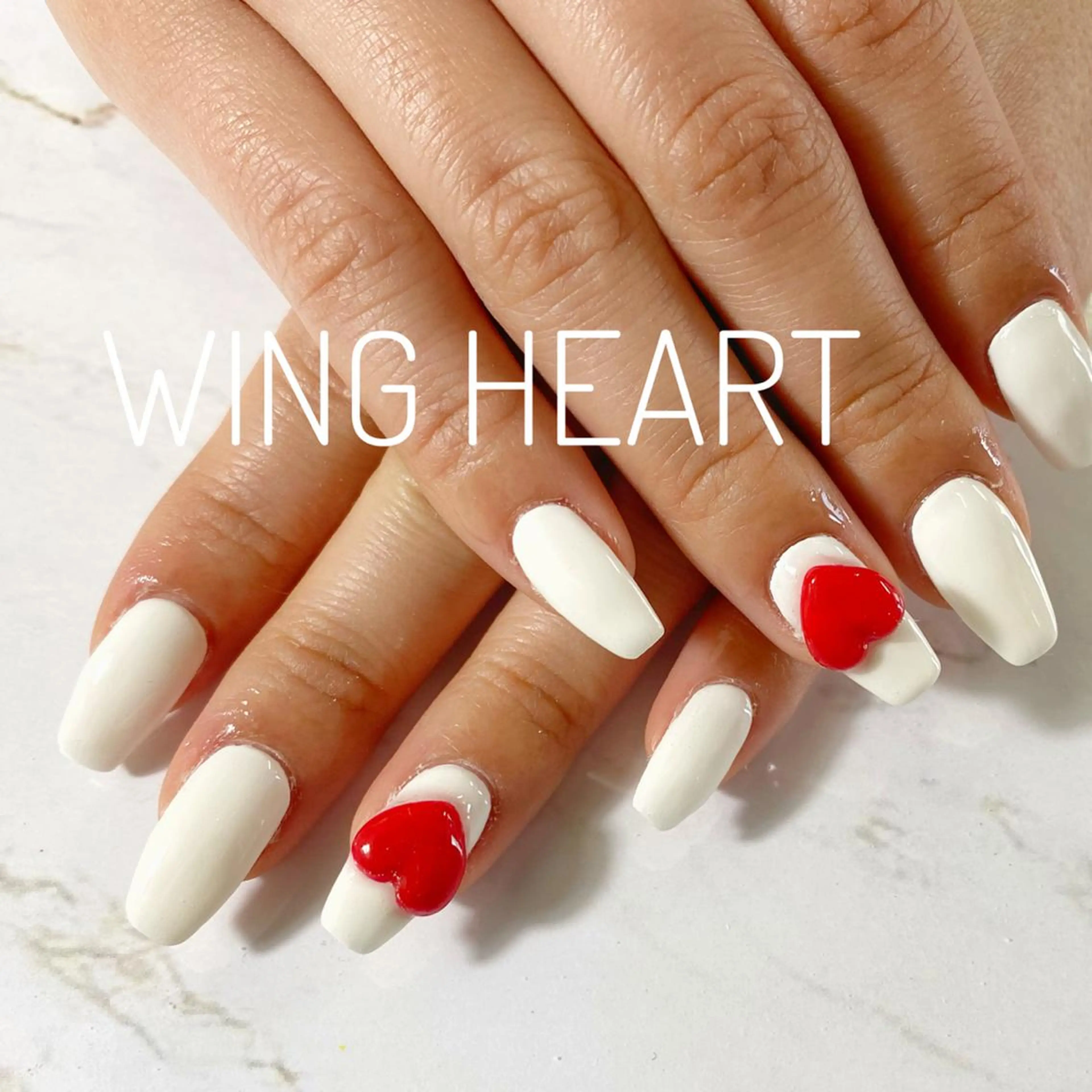 ネイル ハート ハンドネイル O. AKINAのネイルデザイン
