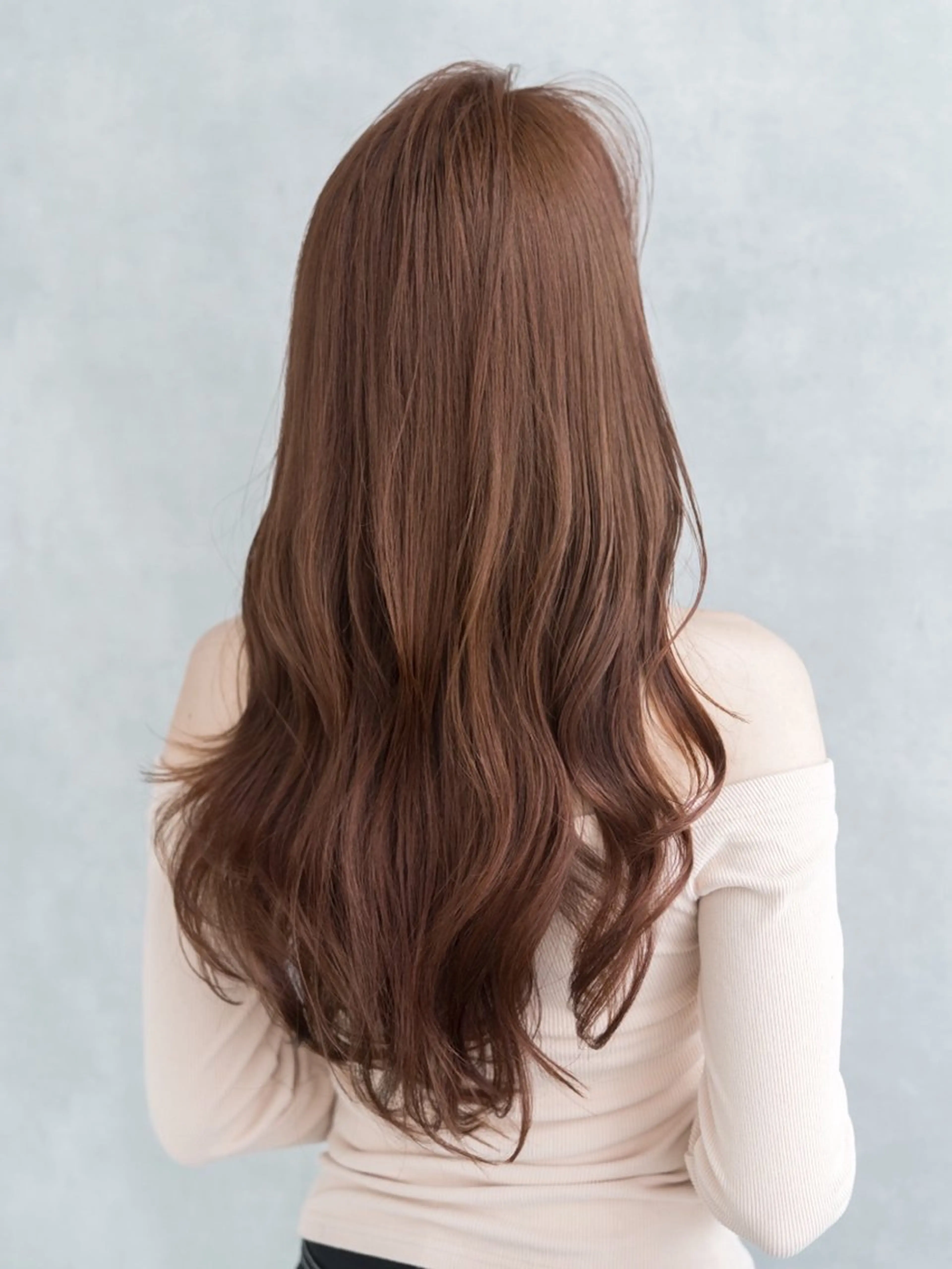 ロング オレンジブラウン カットカラーパーマ 募集／Otohaのヘアスタイル