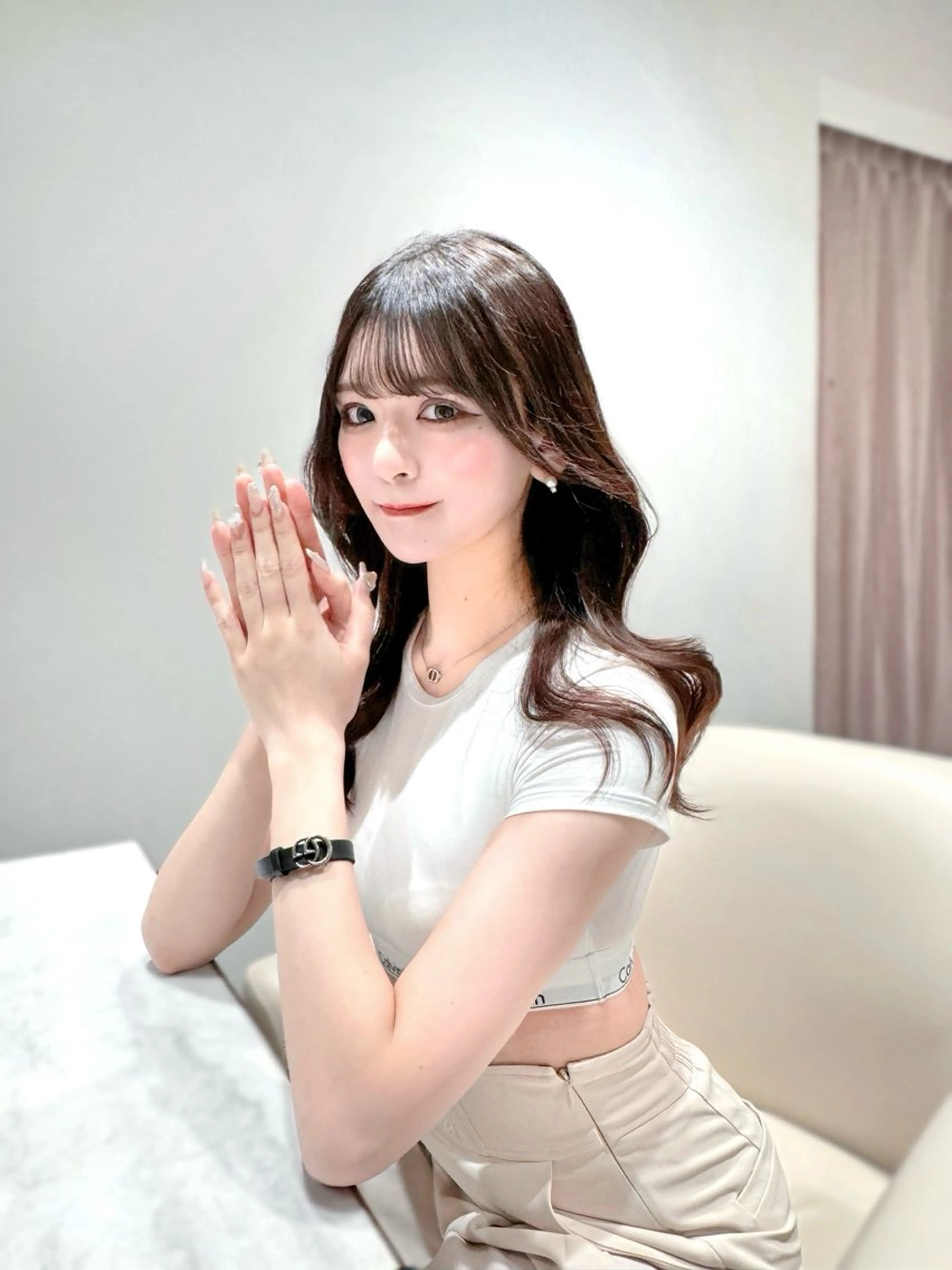 ミディアム カラー カット ヘアカラー トリートメント ヘッドスパ ヘアセット 韓国ヘア/レイヤー/ 顔まわり/りょーとのヘアスタイル