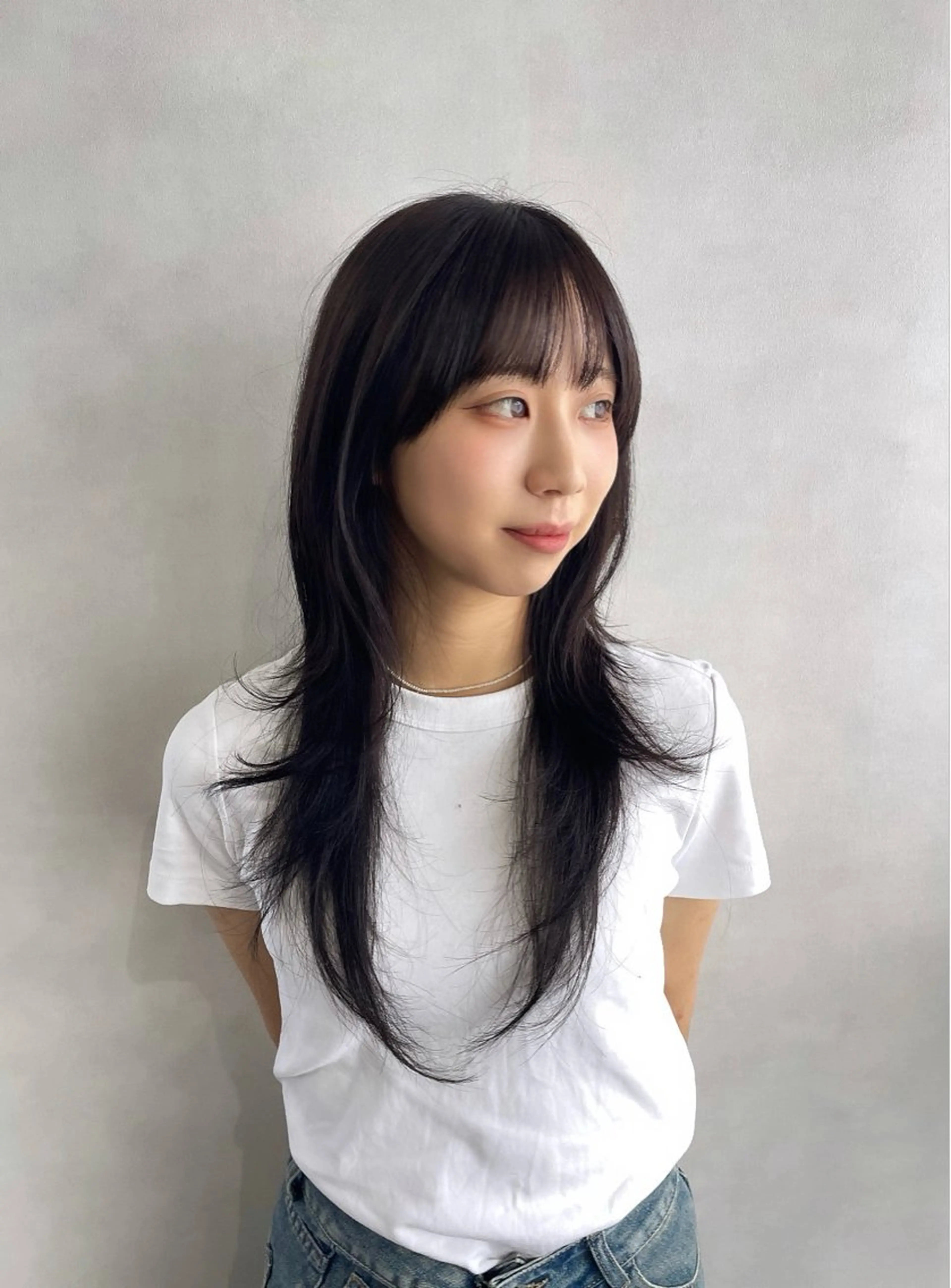 ロング カット 元平 未祐のヘアスタイル