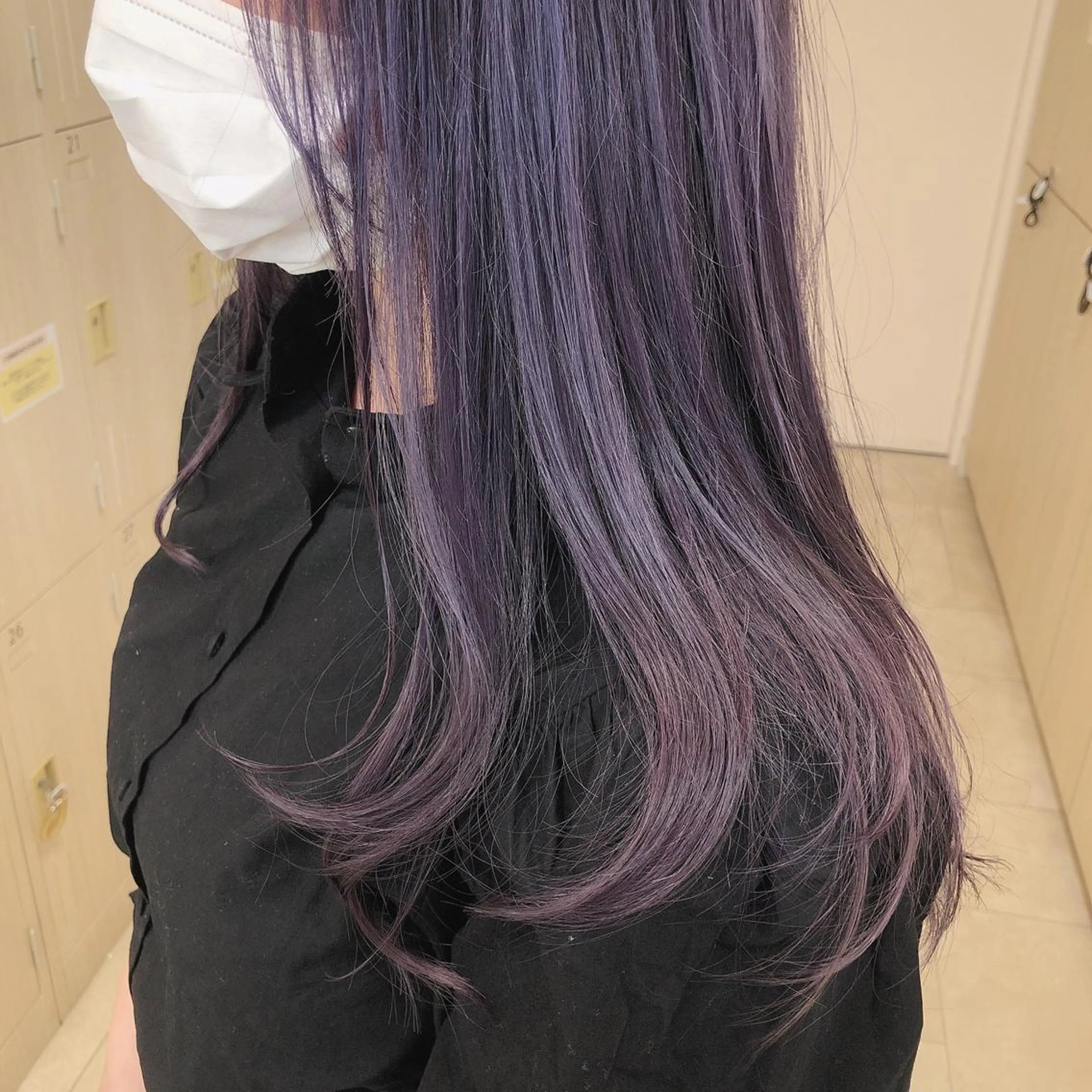 ロング カラー グレージュ ラベンダーカラー ラベンダーグレージュ ラベンダーグレー ヘアカラー トリートメント 似合わせ.ﾍｱｾｯﾄ 得意🌹井上美沙のヘアスタイル