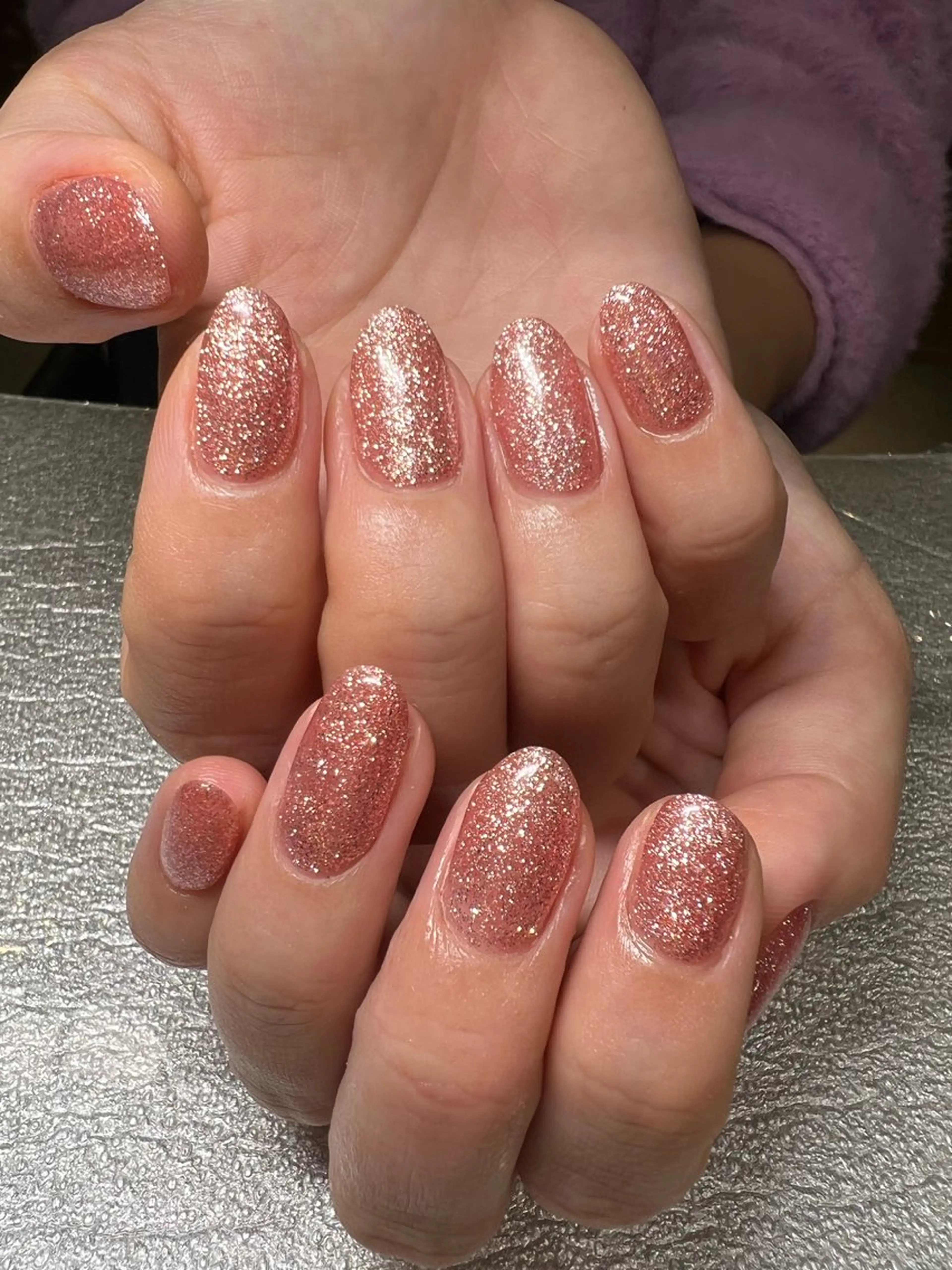 ネイル ラメ(グリッター) ワンカラーネイル Total Beauty Salon CURE 津田沼店所属・イエティ .のネイルデザイン