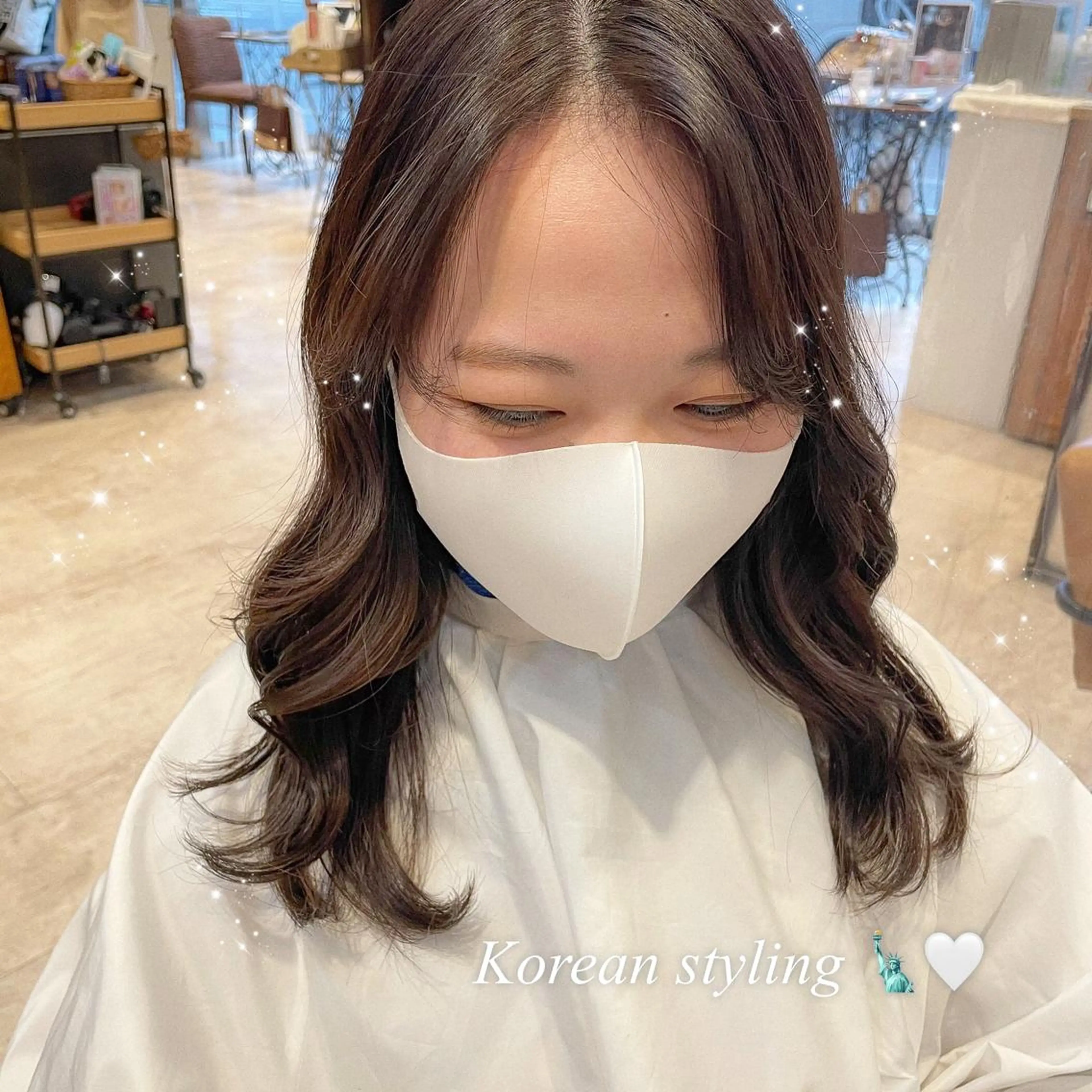 セミロング ヘアセット 𝙢𝙞𝙮𝙪🎀 girly hairのヘアスタイル