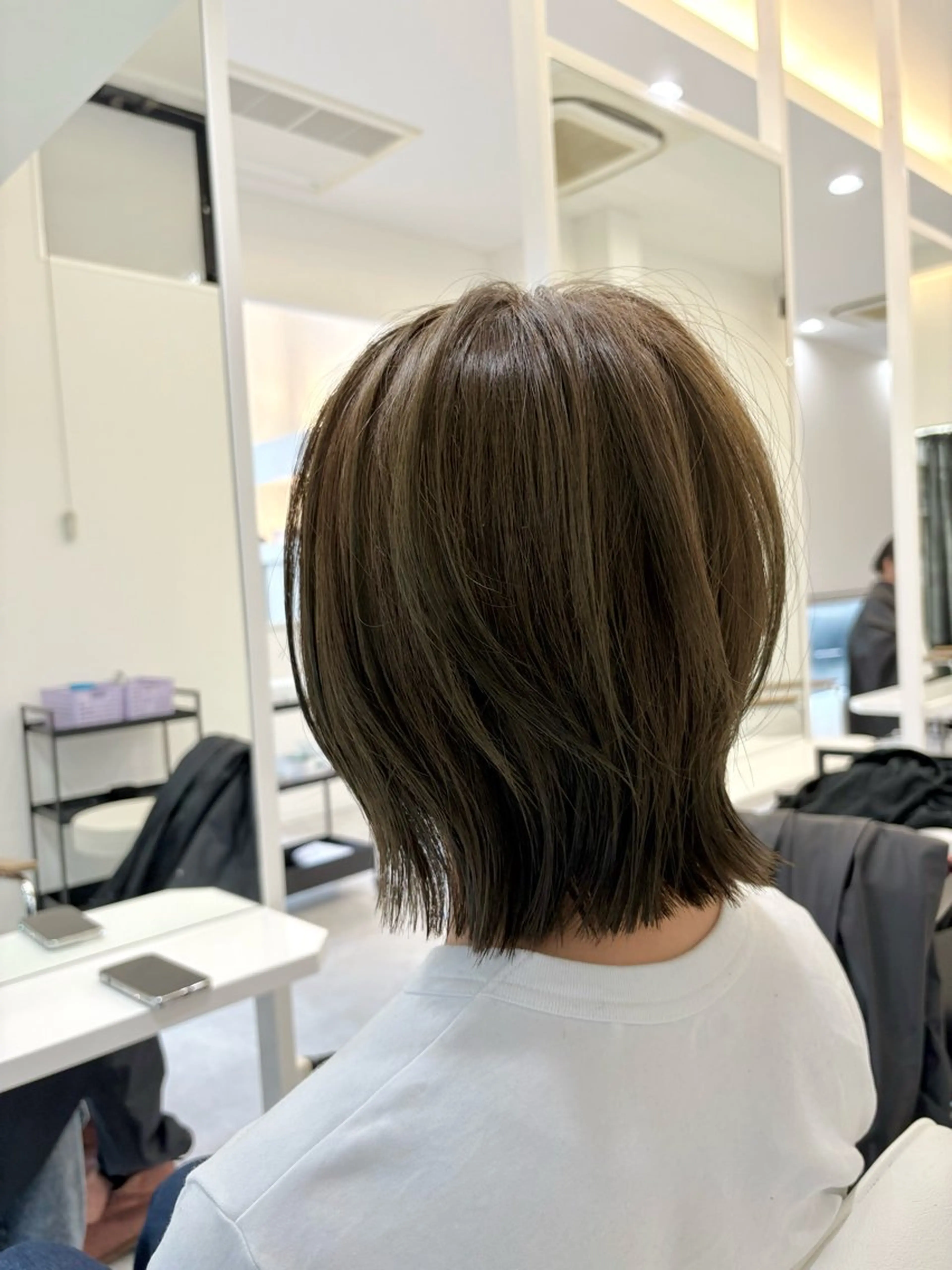 ミディアム ボブレイヤー ボブ レイヤーカット juve.別府店所属・別府 /ショート /ボブ/ヤマダルカのヘアスタイル