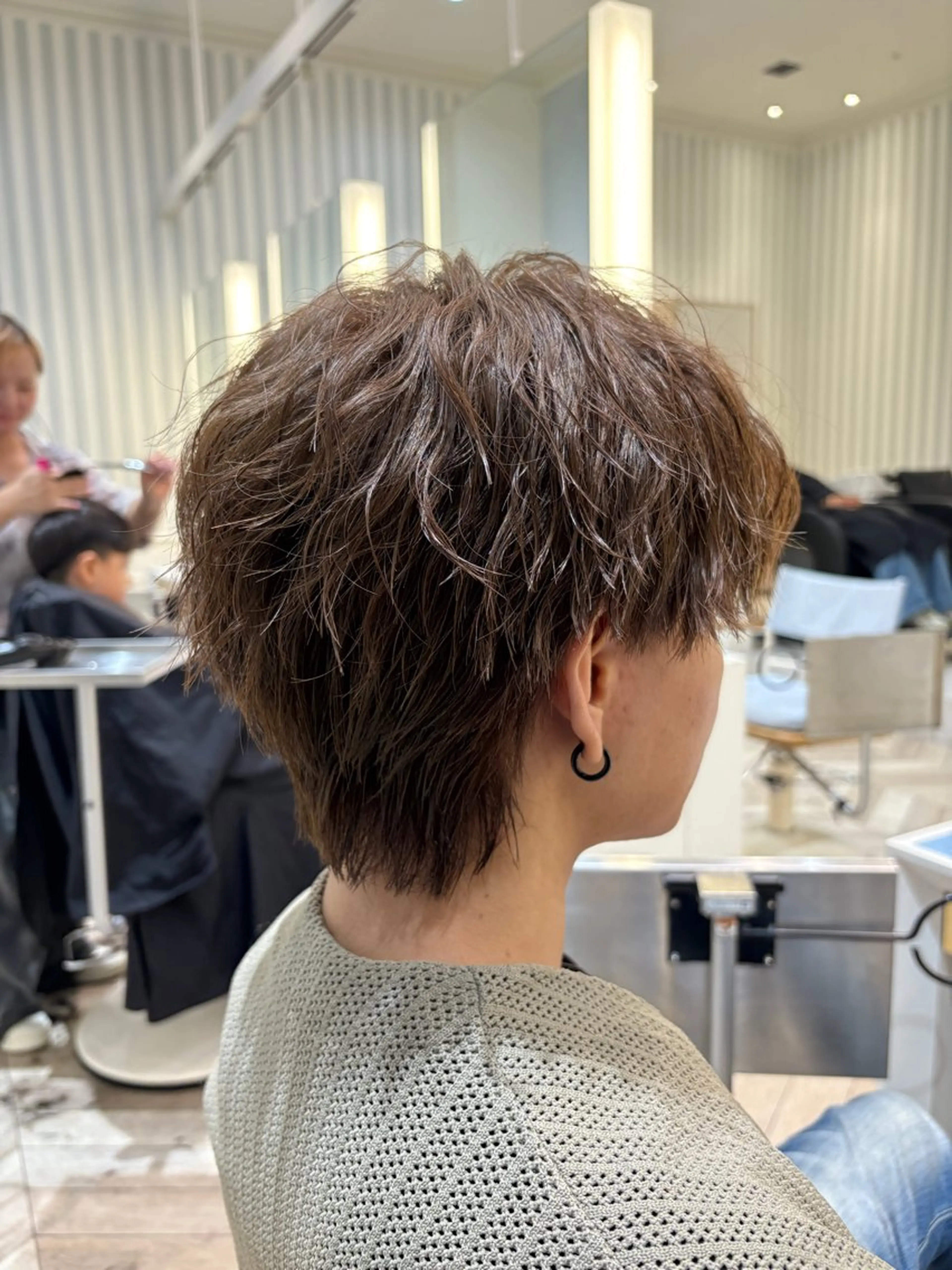 ミディアム デザインカット カット ✨垢抜け/似合わせ パーマ/井谷拓馬のヘアスタイル