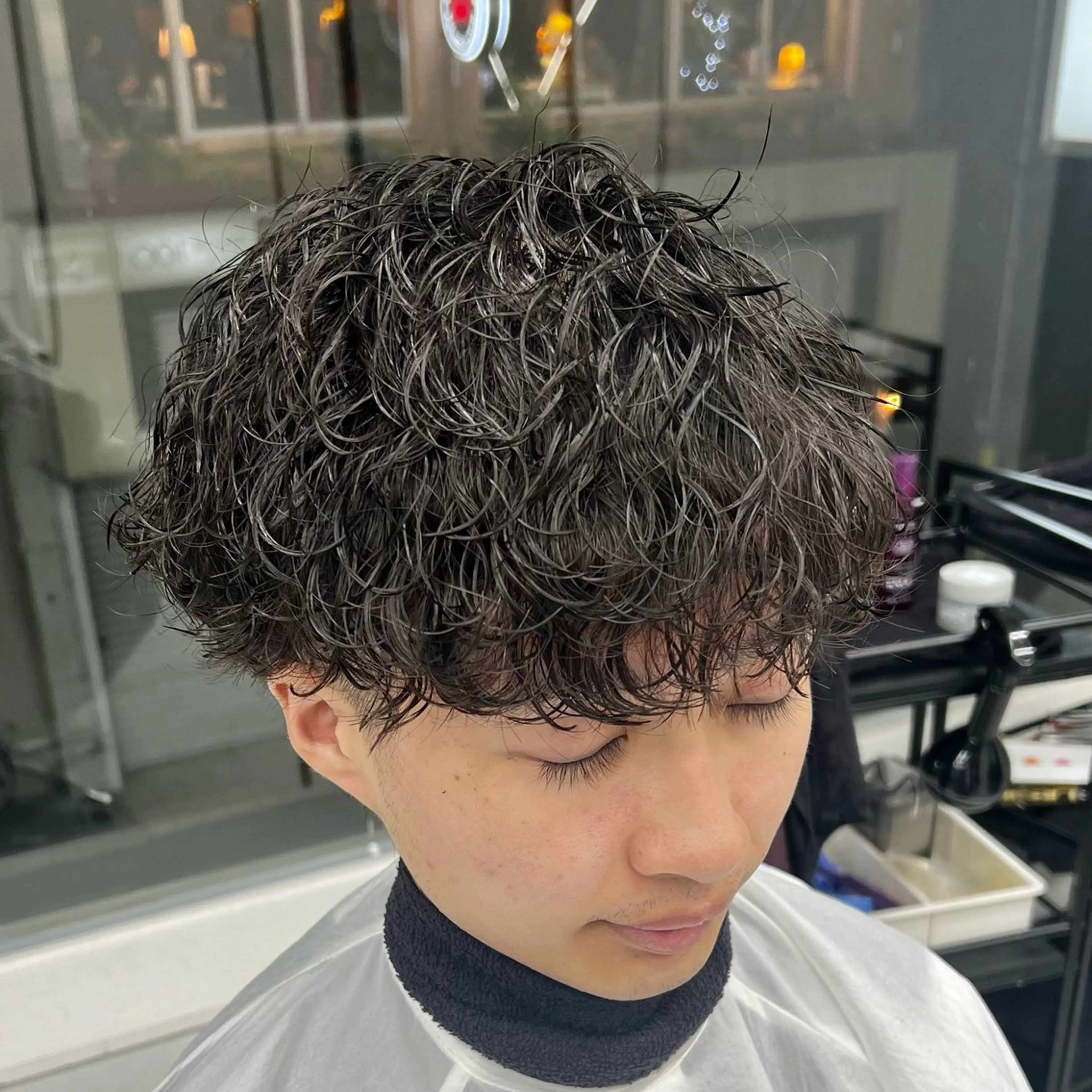 ショート パーマ メンズ カット パーマ メンズカット/波巻き TAKUMAのヘアスタイル
