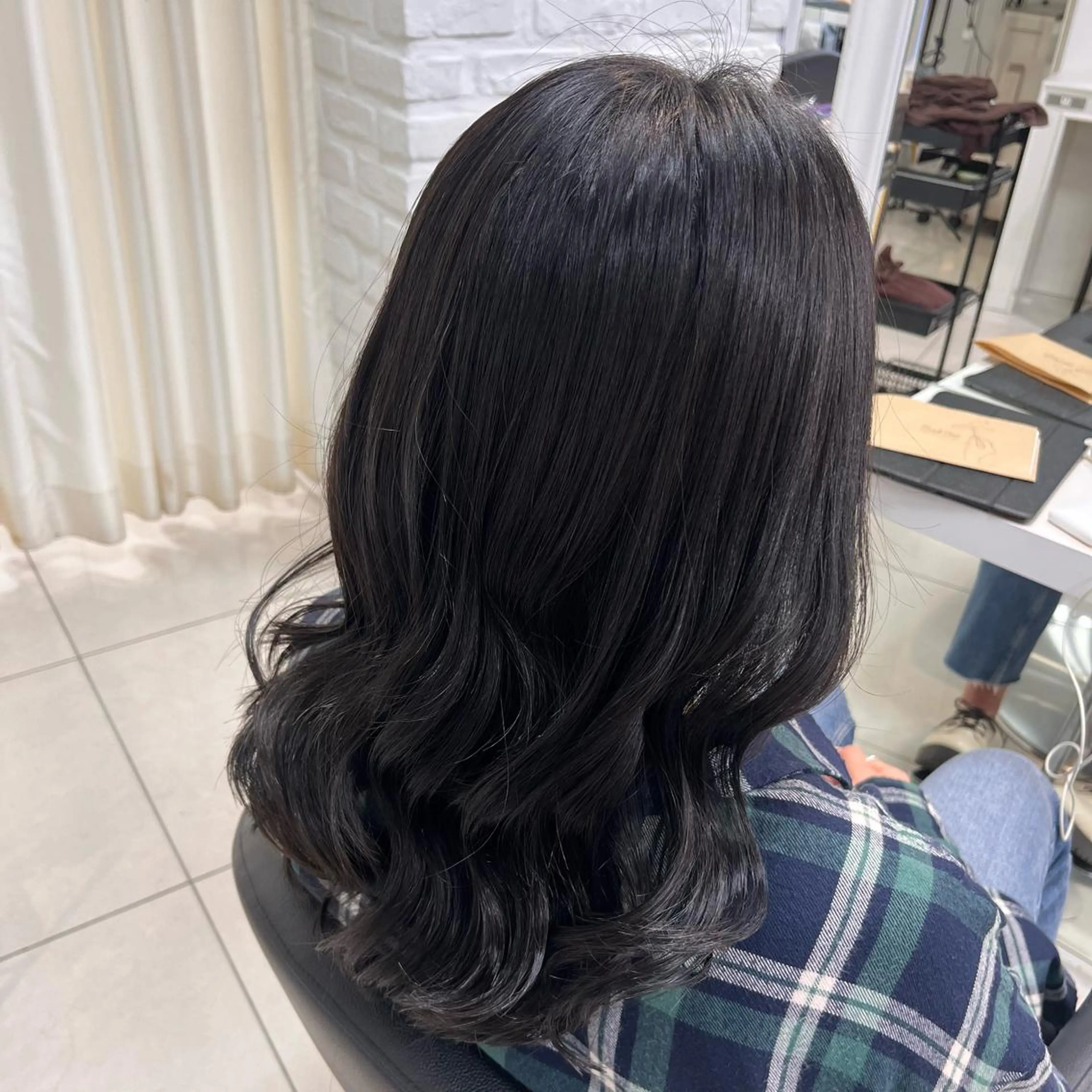 ミディアム カット ヘアカラー トリートメント メンズヘア専門🦊 RYOKAのヘアスタイル