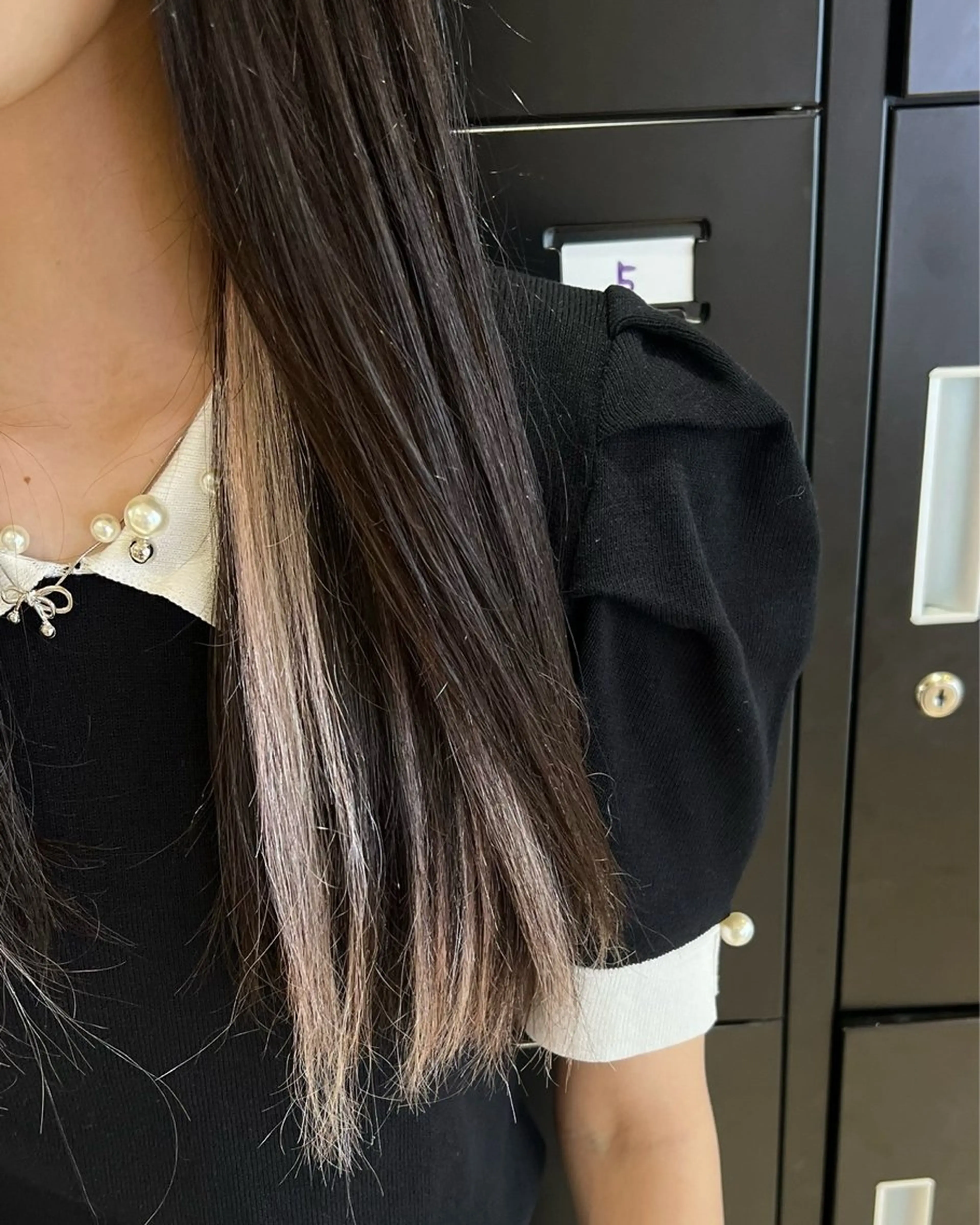 セミロング シールエクステ エクステ milk tea るかのヘアスタイル
