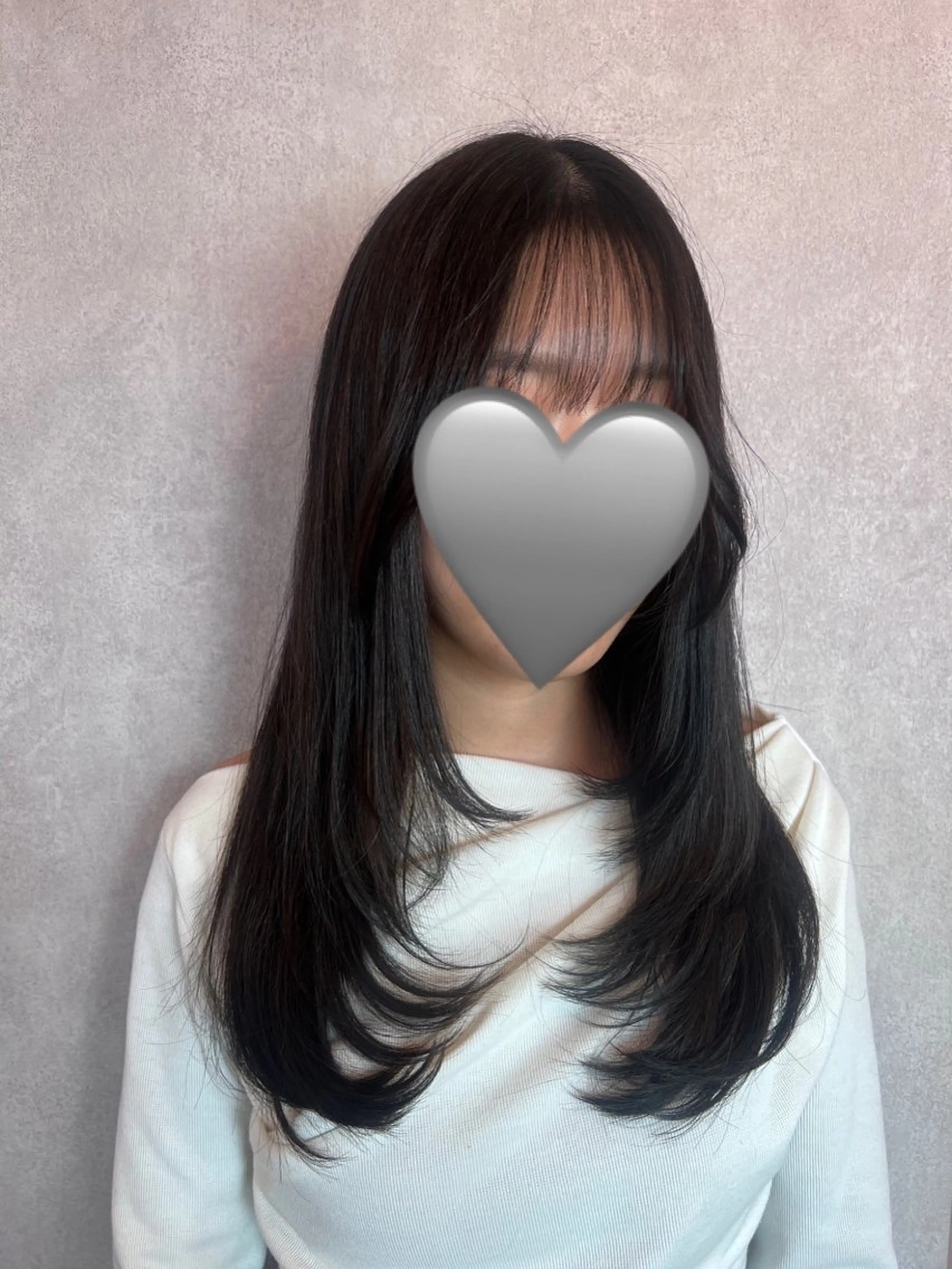 ロング レイヤーカット カット ヘアカラー トリートメント 🎀しゅな/韓国 レイヤー/透明感♡のヘアスタイル