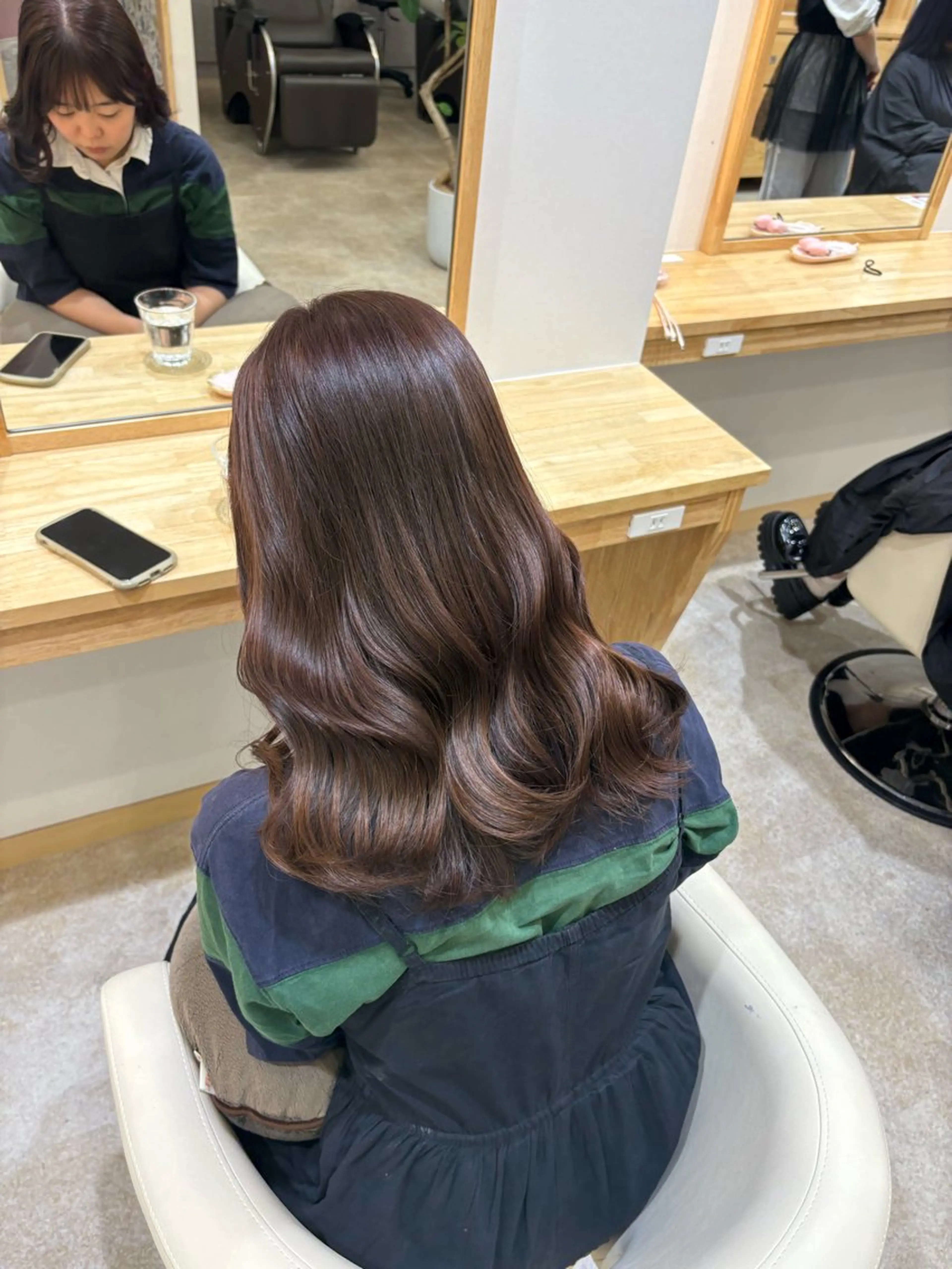 ロング カラー トリートメント 顔まわり/オフィス カラー/青栁優🔆のヘアスタイル