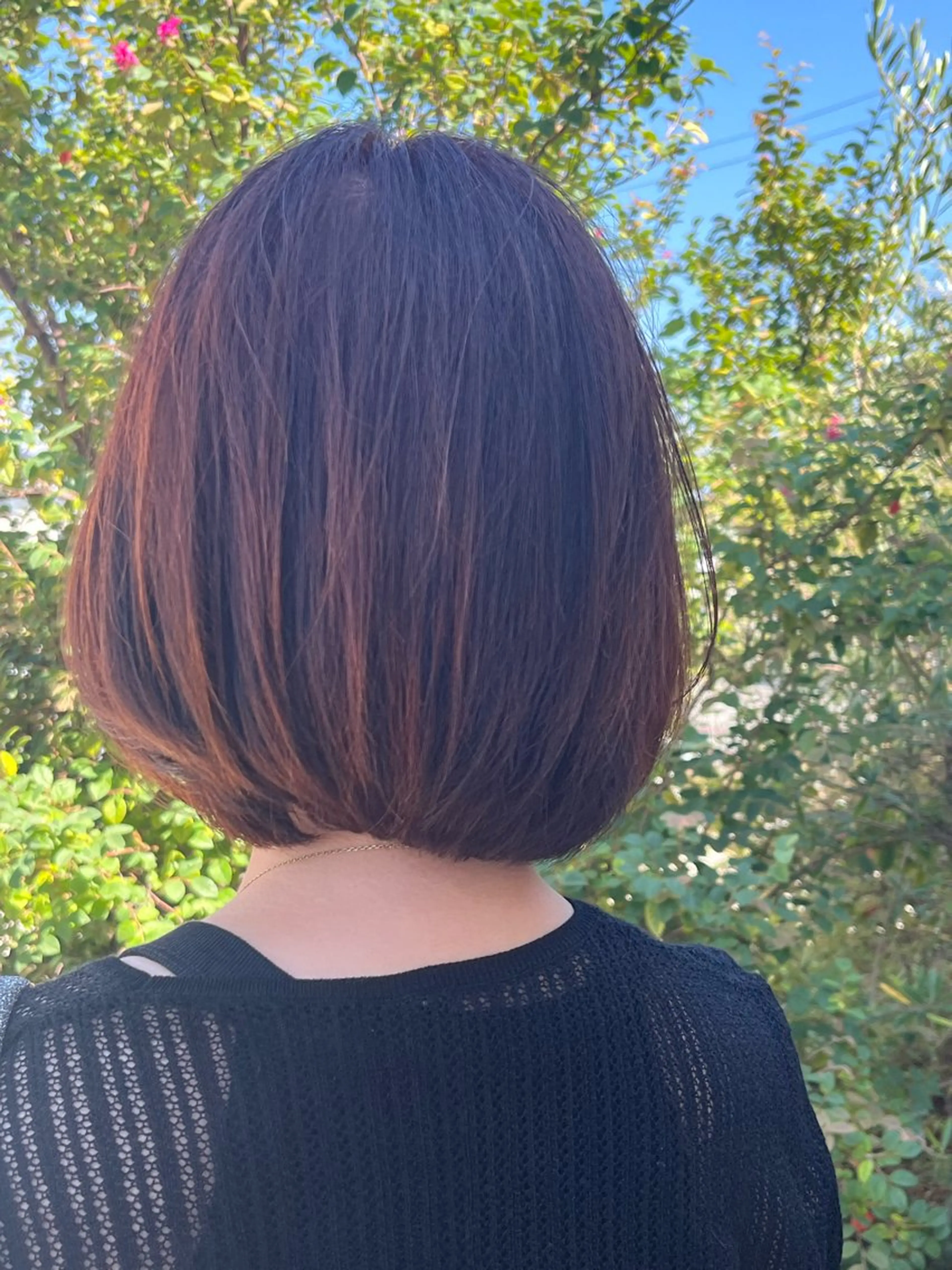 カラー ブラウンカラー オレンジ オレンジブラウン ヘアカラー トリートメント 山本 穂乃花のヘアスタイル