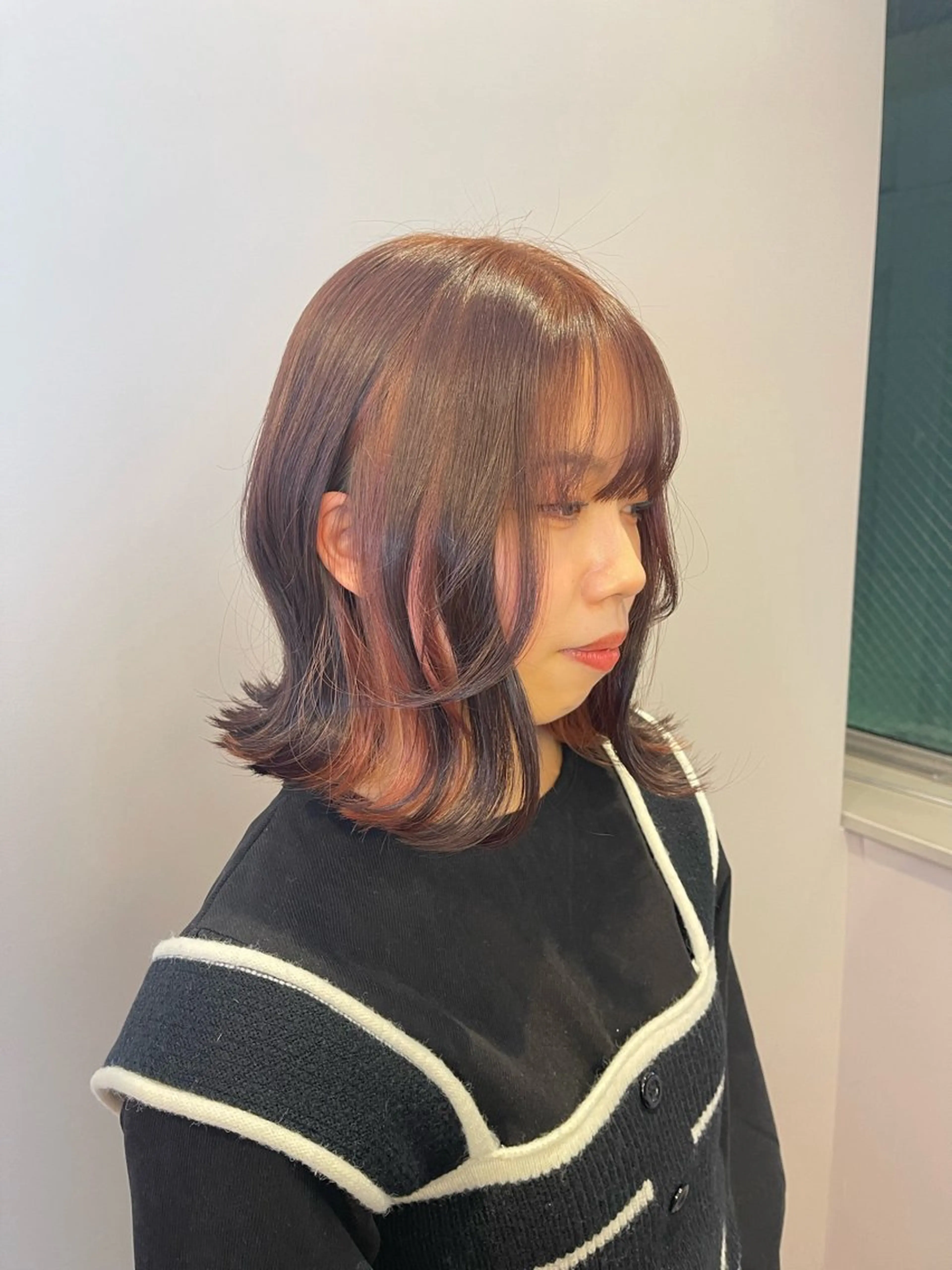 ミディアム カラー ピンクカラー ヘアカラー ダブルカラー/艶髪/ エクステ/HIROのヘアスタイル