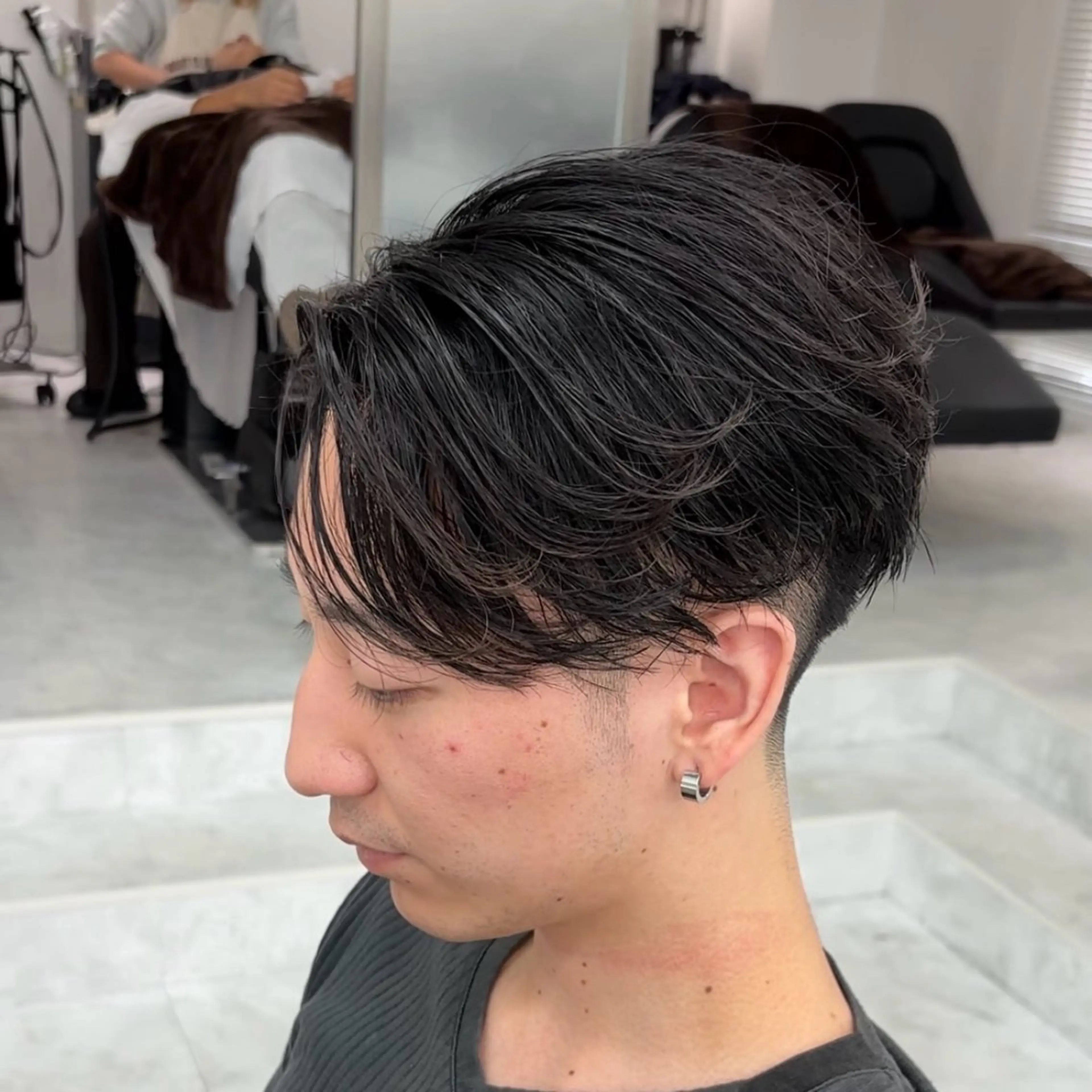 ショート メンズ カット ヘッドスパ ヘアセット 透明感ハイトーン☁️ 斗和🫧天神のヘアスタイル
