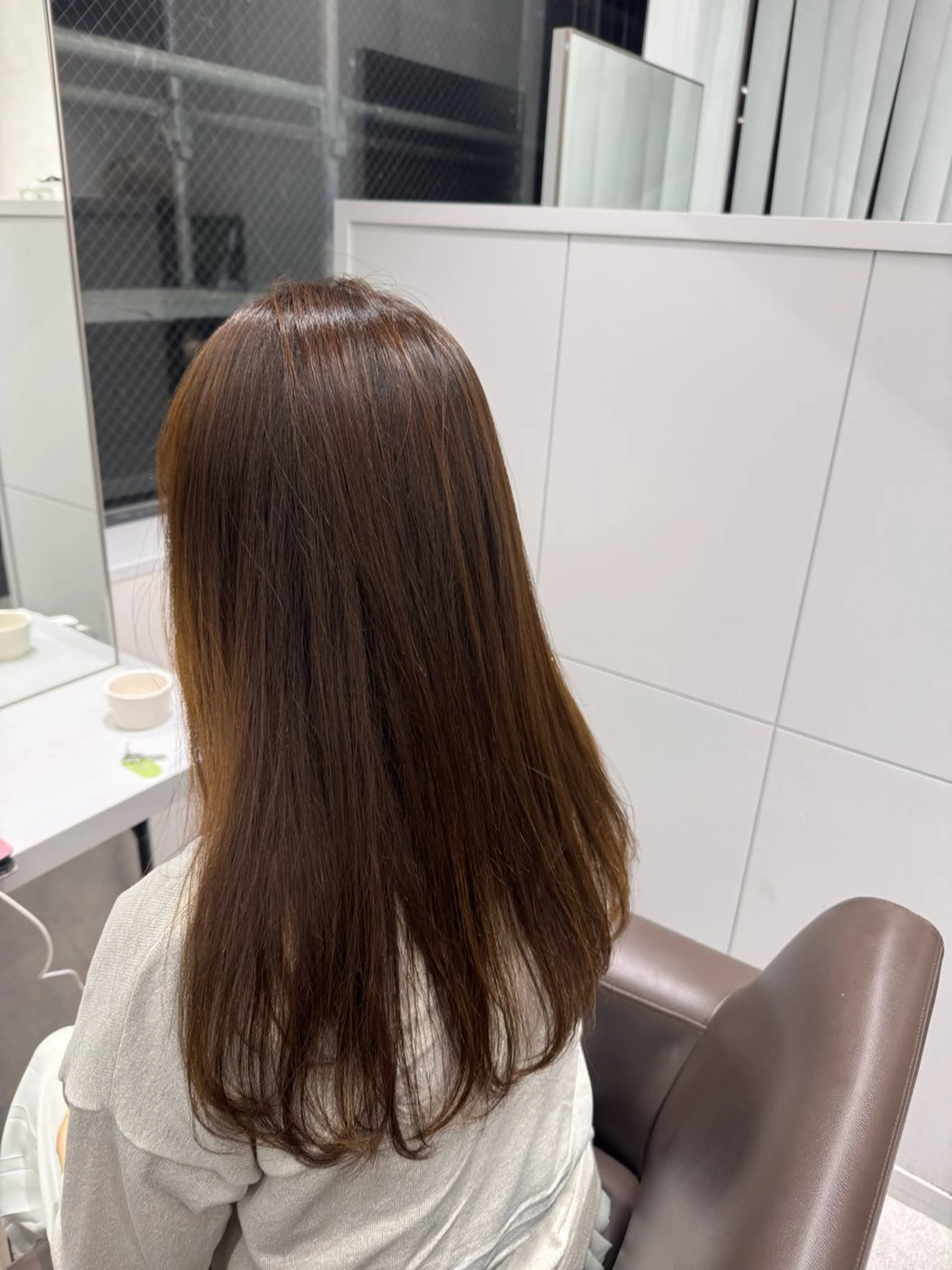 ミディアム ヘアカラー トリートメント ヘッドスパ モデル募集中/西梅田 naruka🍏のヘアスタイル