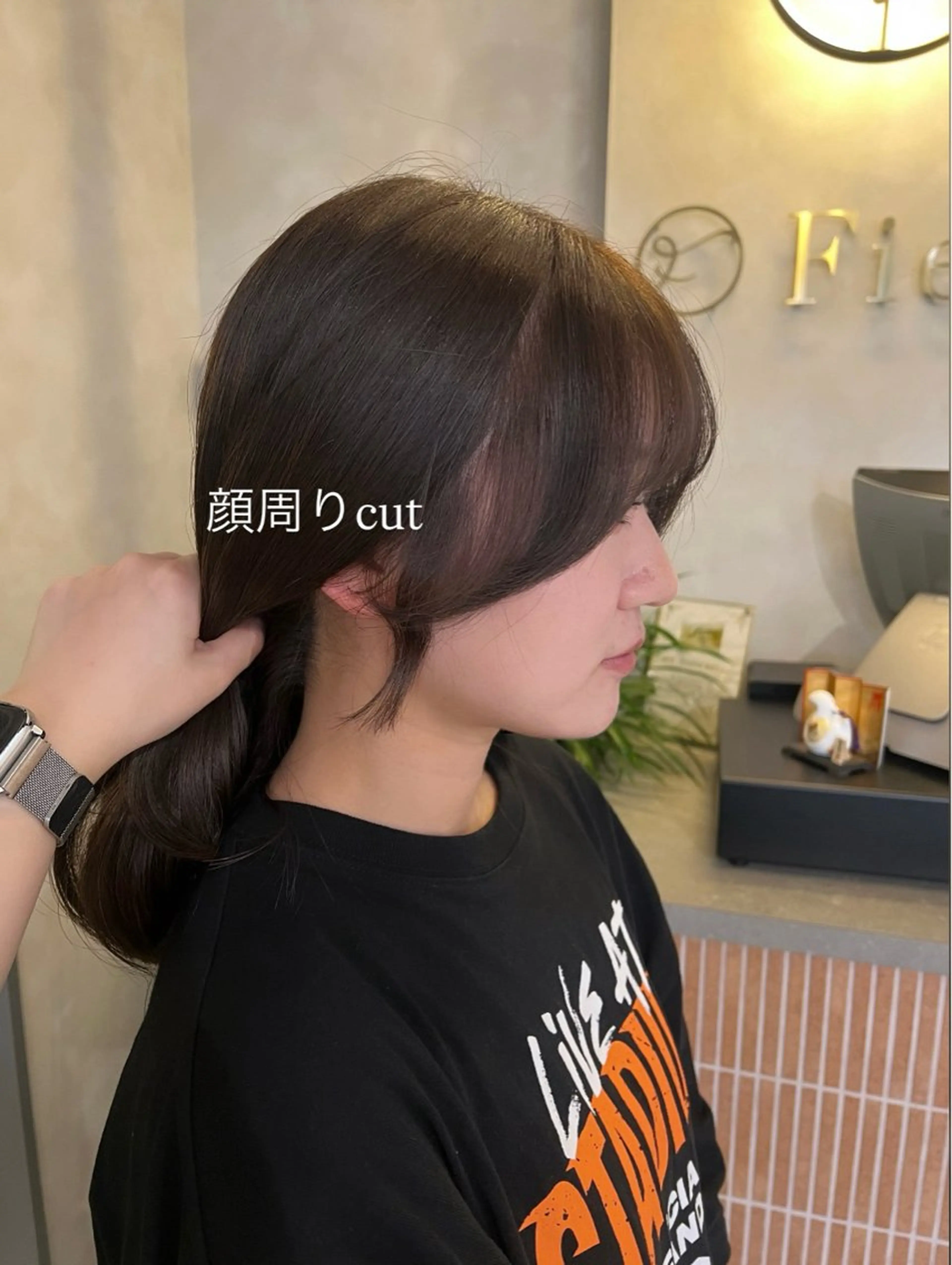 ミディアム カラー 顔周りカット カット トリートメント 梅田/顔周りカット /ボブ/RINKAのヘアスタイル