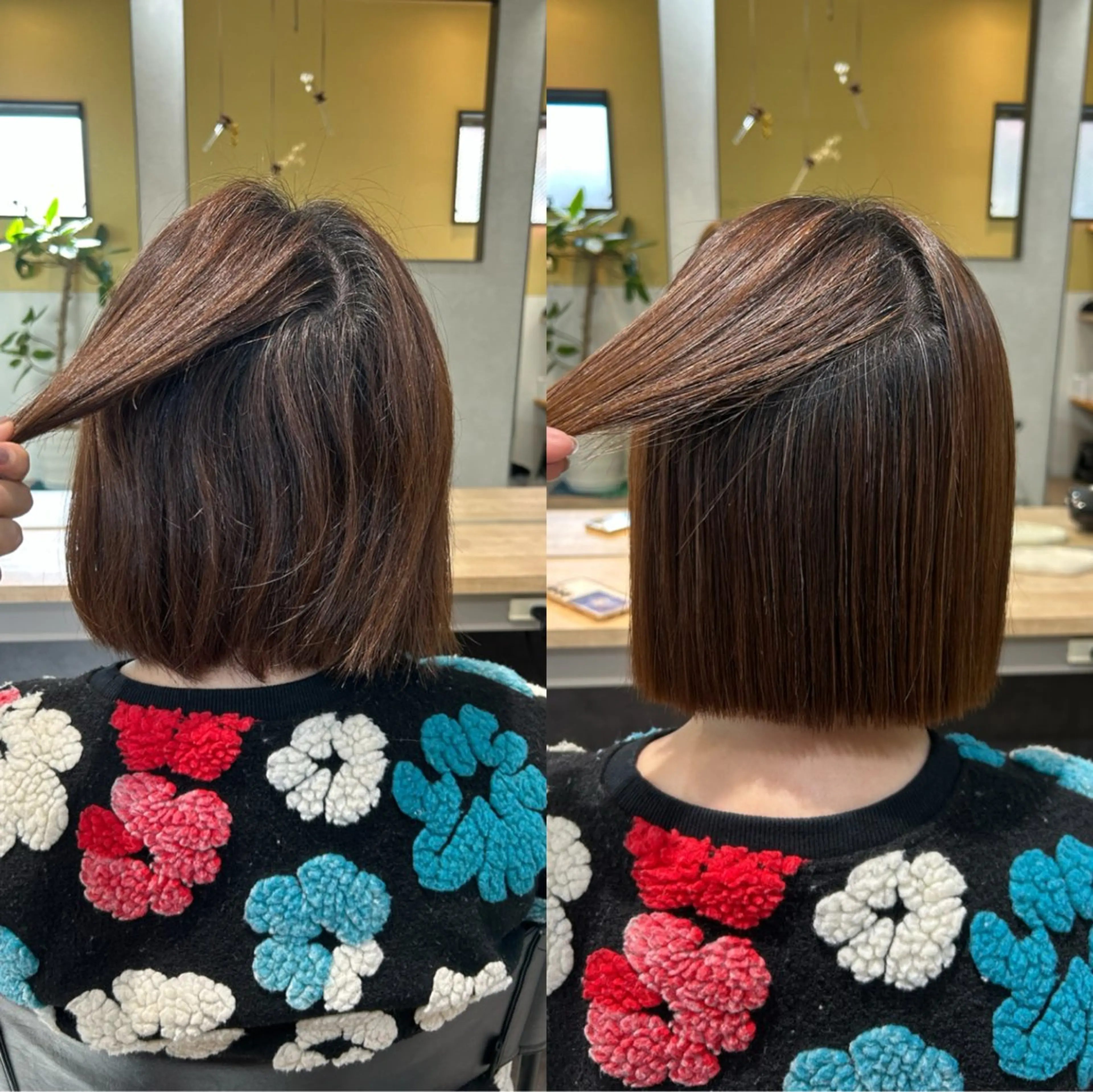 ショート パーマ 髪質改善 ストレートパーマ カット 縮毛矯正 トリートメント hubhair レイヤー/透明感のヘアスタイル