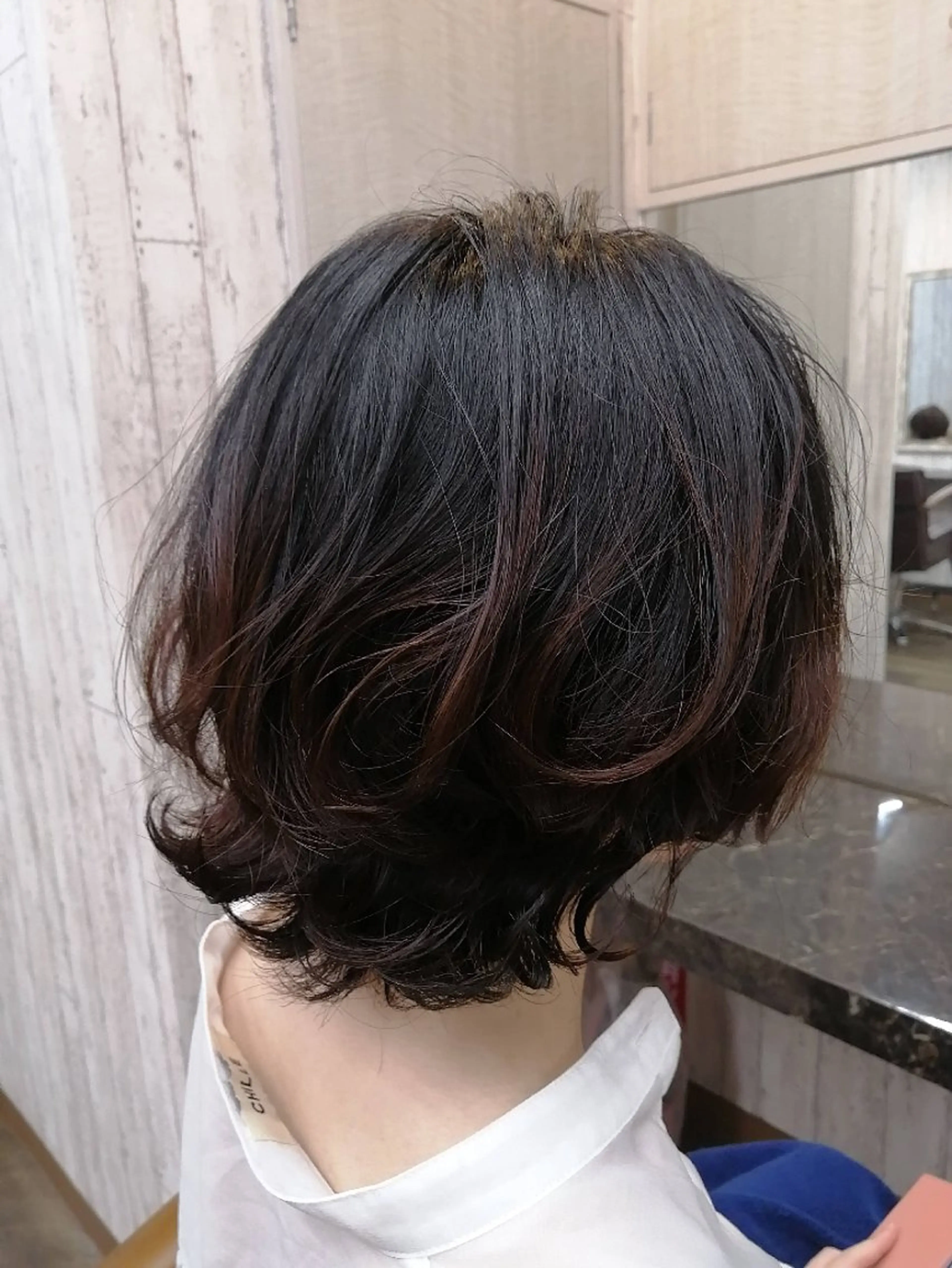 ショート パーマ ウルフカット カット パーマ トリートメント Fucai tomocoのヘアスタイル