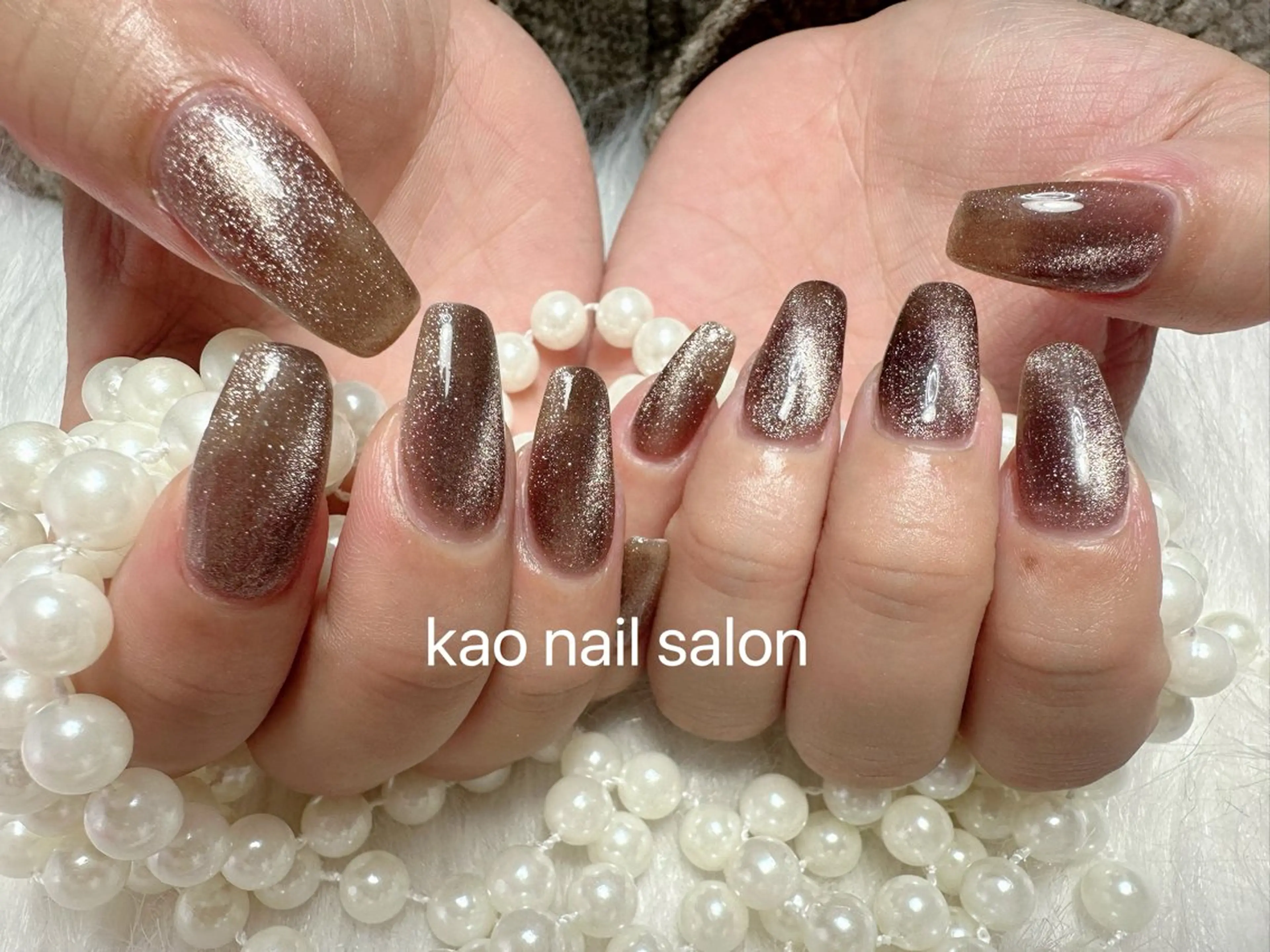 ネイル ハンドネイル kao nail マグネット/長さだしのネイルデザイン