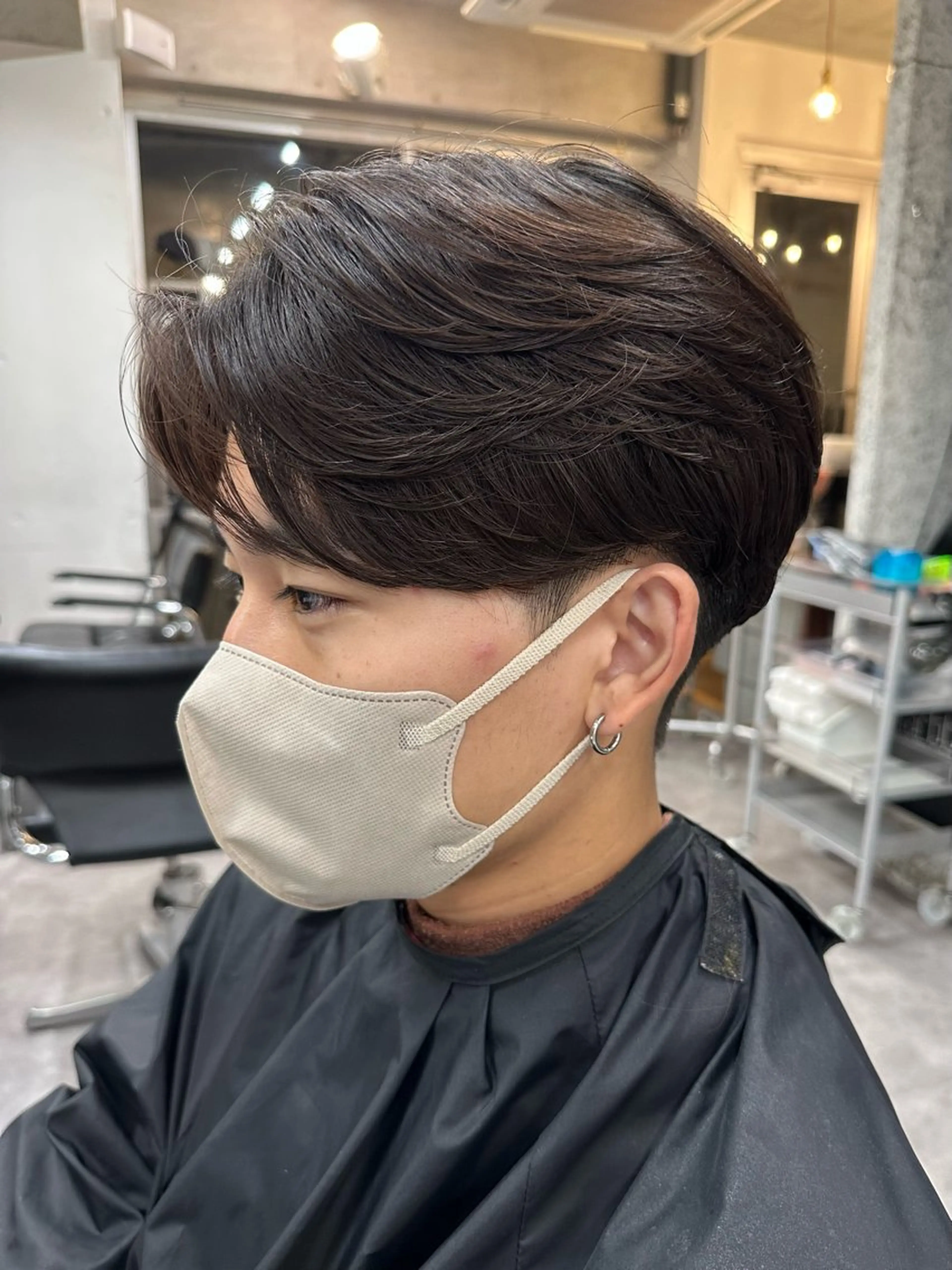 パーマ メンズ カット パーマ トリートメント 人見知りさんでも安心 奥田 里佳子のヘアスタイル