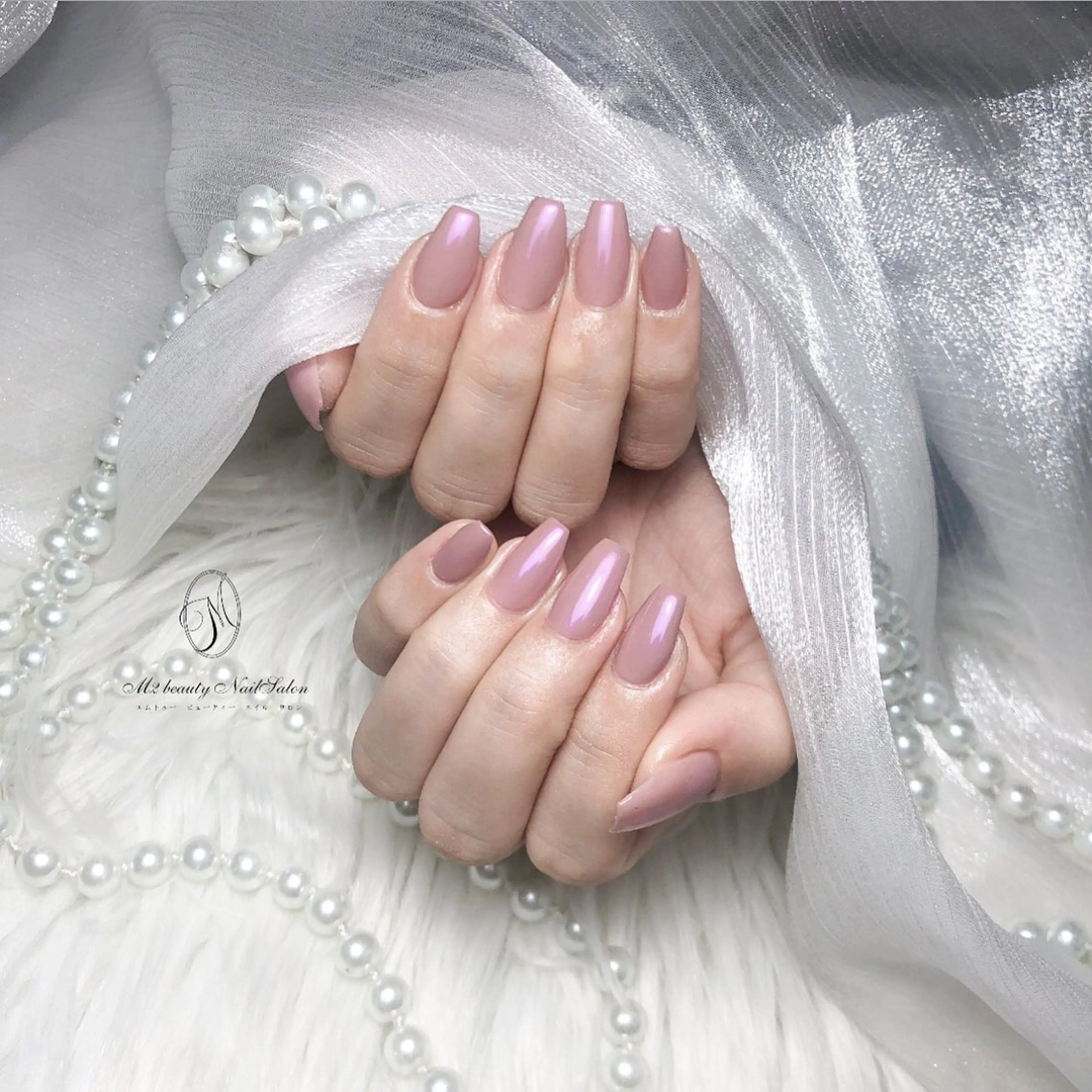 ネイル 長さ出し ジェルネイル ミラーネイル パラジェル スカルプネイル ハンドネイル M2 beauty Nankaのネイルデザイン