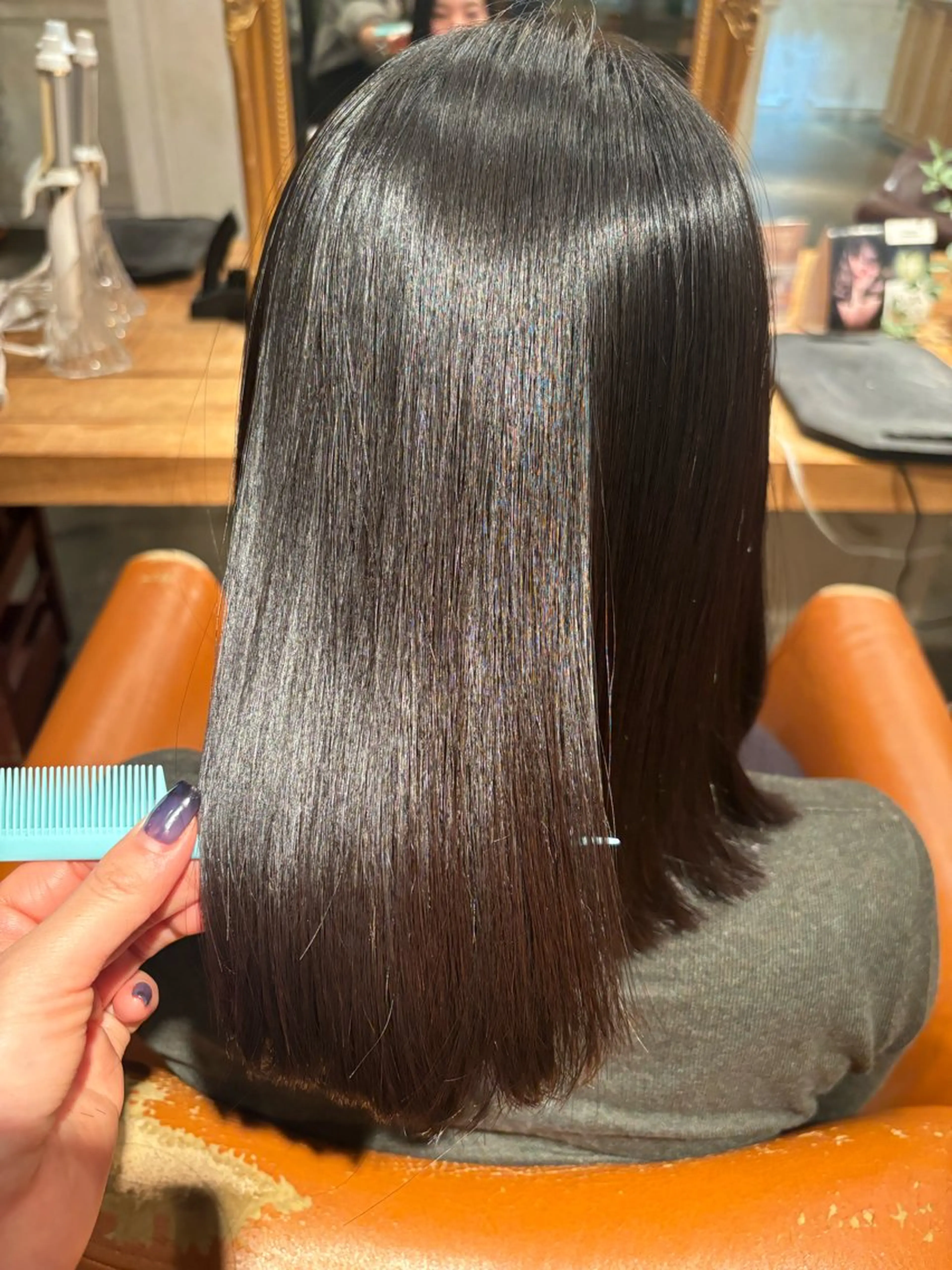 ロング 髪質改善 トリートメント カット 縮毛矯正 トリートメント 髪質改善カラー ベージュ🤎YUMEのヘアスタイル