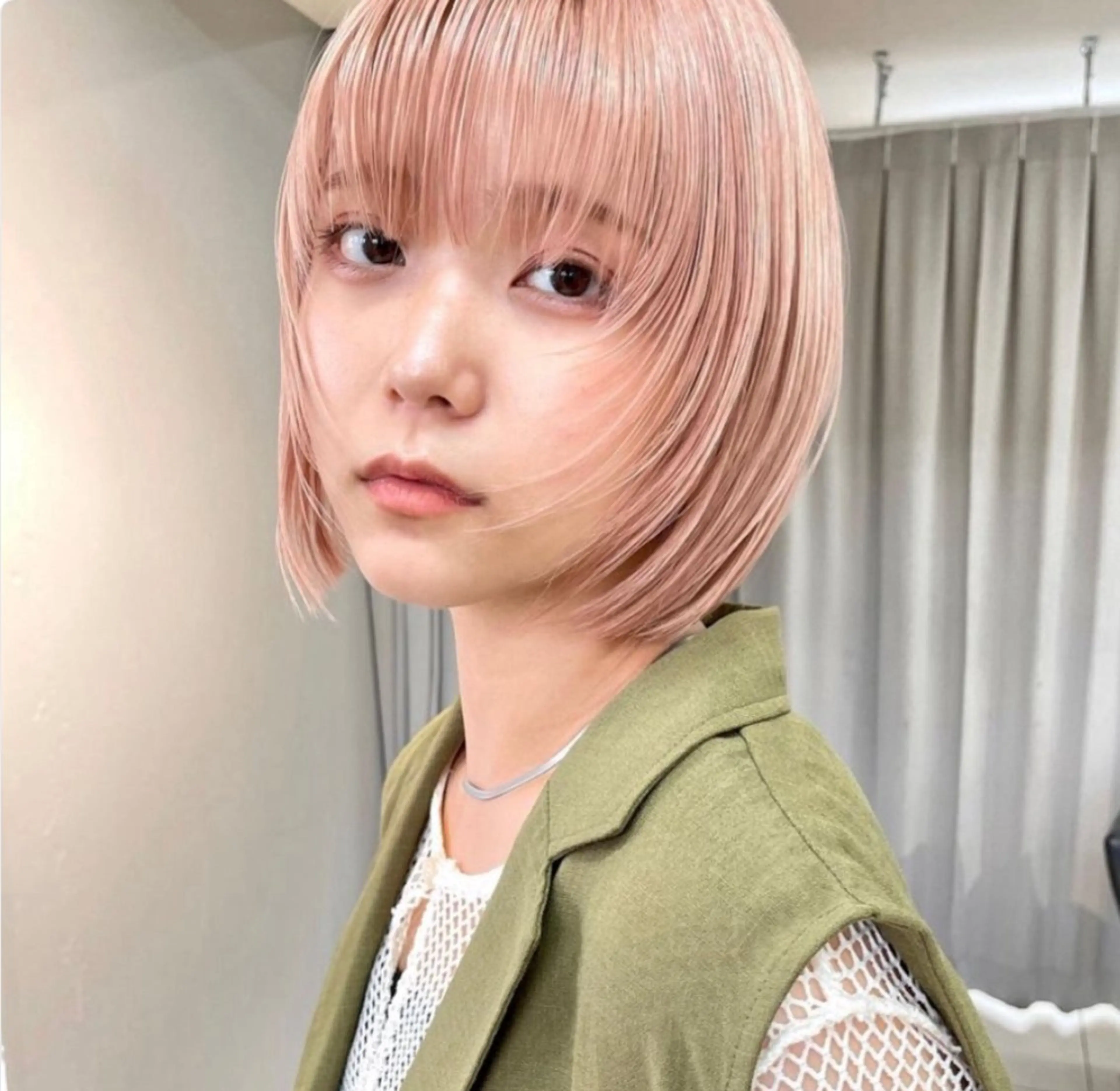 ショート ヘアカラー トリートメント 💫ハイトーンボブ/ HARU💫のヘアスタイル