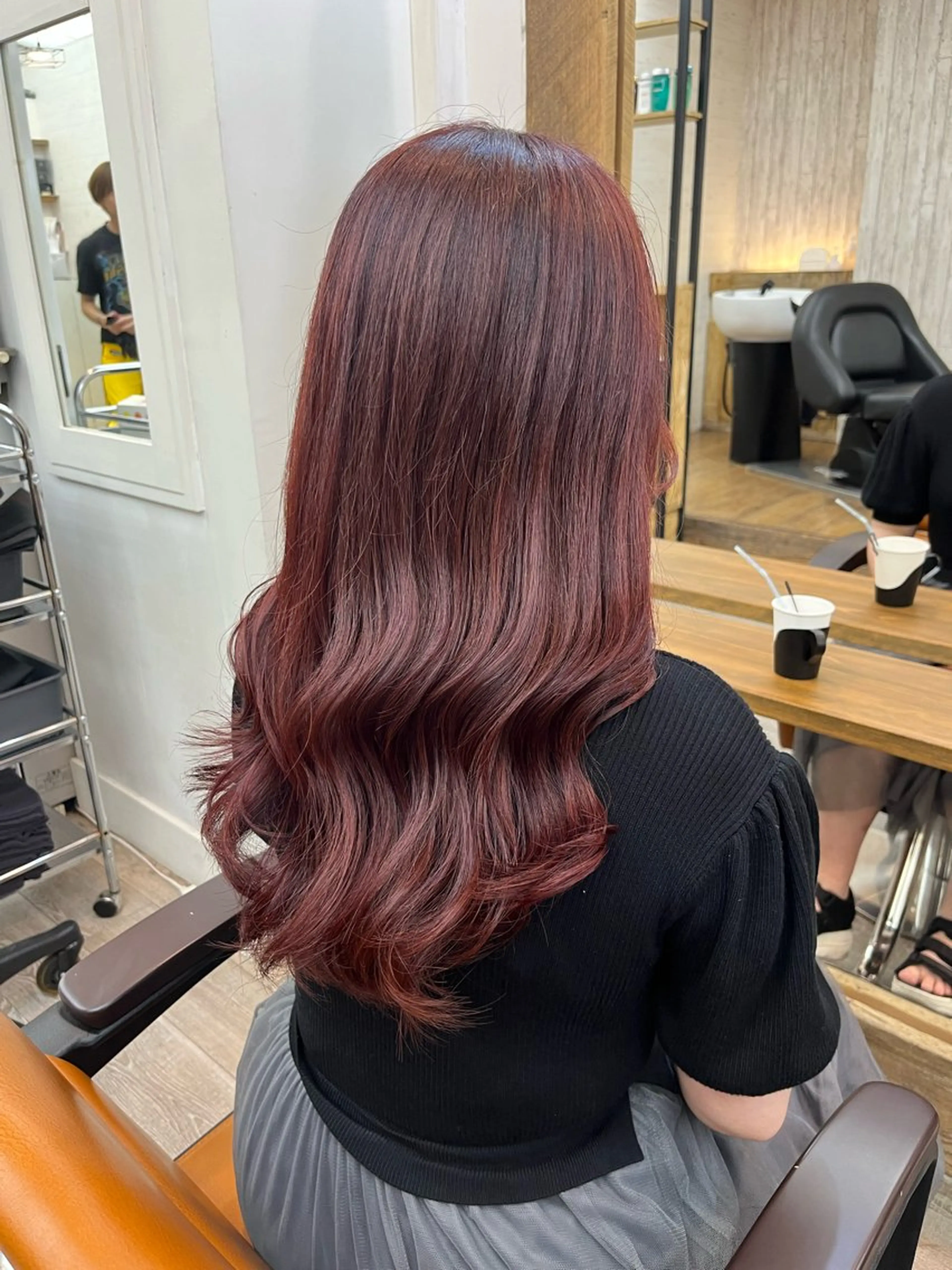 ロング カラー ブリーチ ブリーチなしカラー レッドカラー 🦋レイヤー職人 猪瀬玲奈🦋のヘアスタイル