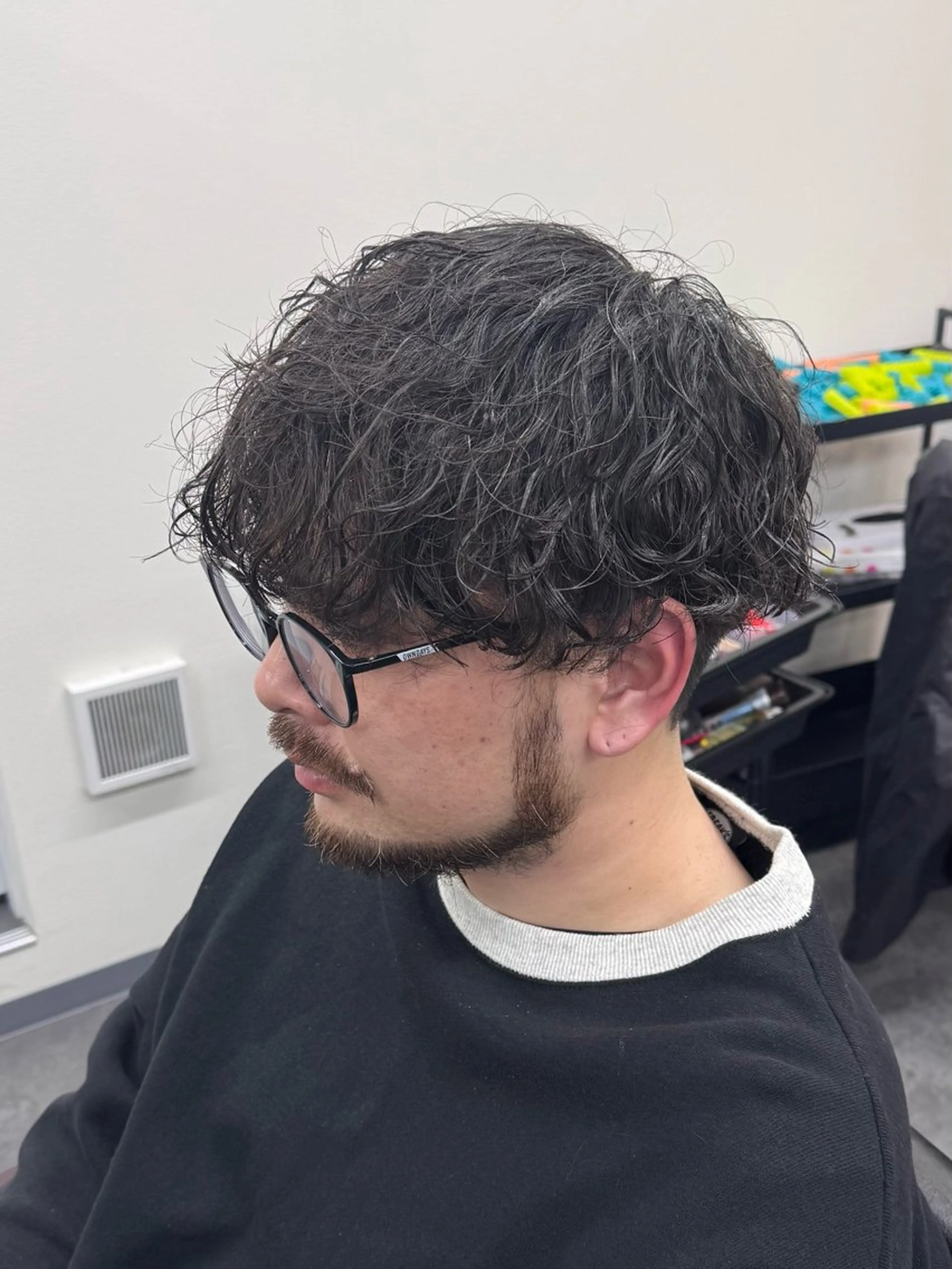 パーマ メンズ 波巻きパーマ カット パーマ 柏メンズカットパーマ NO.1タイチのヘアスタイル