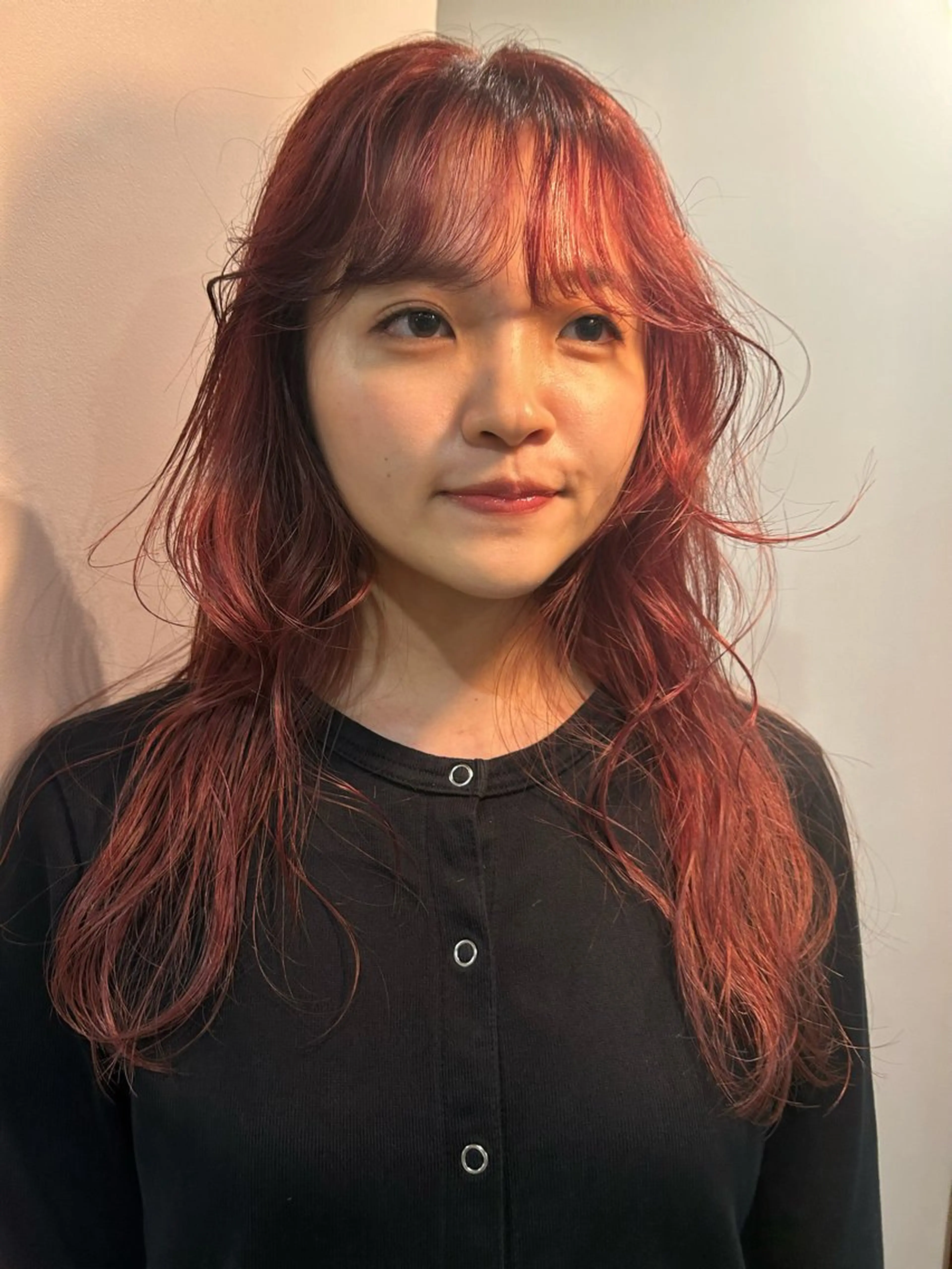ロング カラー ヘアアレンジ ピンクカラー ヘアカラー 🎀suzuna 透明感colorのヘアスタイル